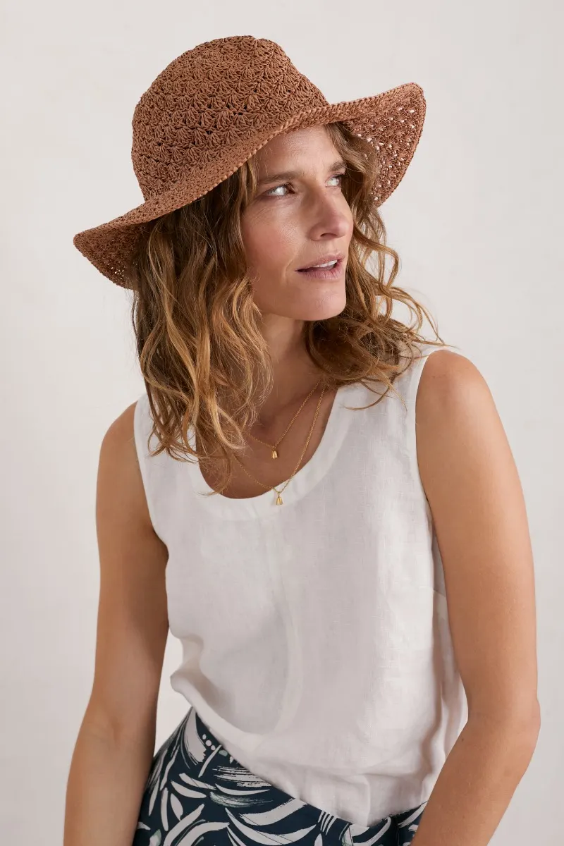 Ocean Sky Paper Crochet Hat