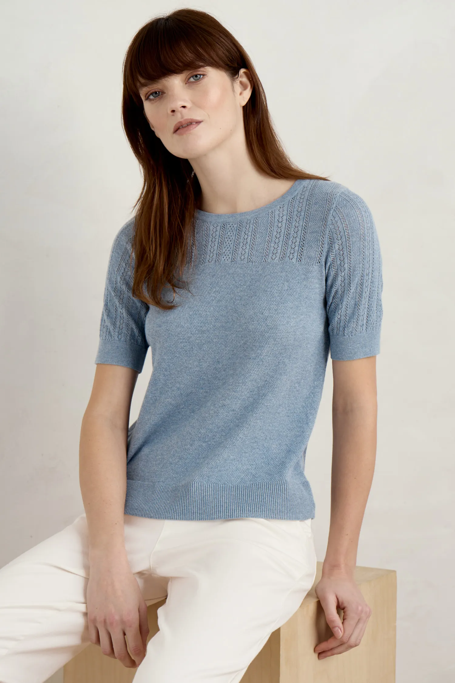 Chiff Chaff Short Sleeve Knitted Top