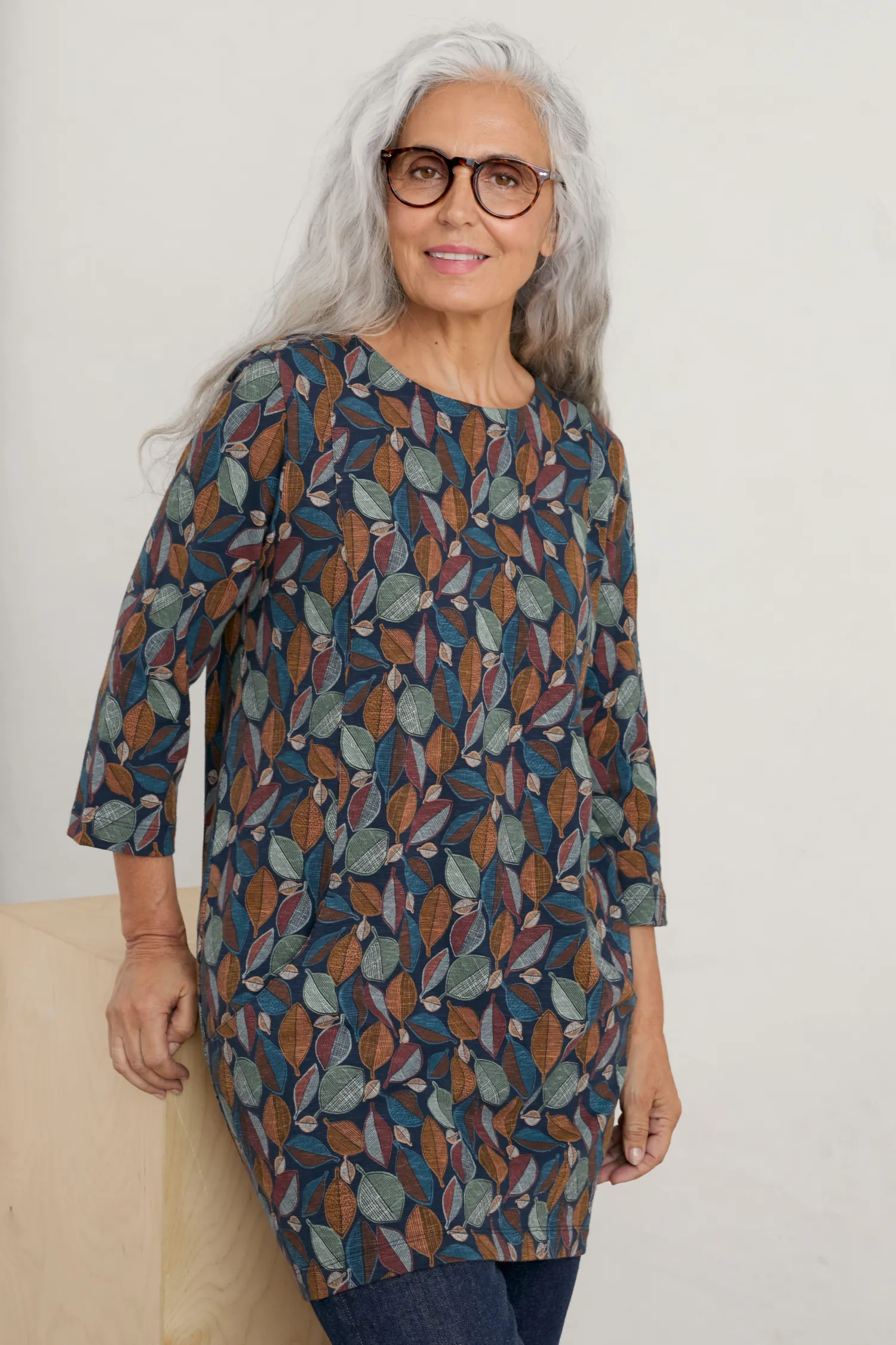 Shore Foraging Printed Tunic (GOTS)