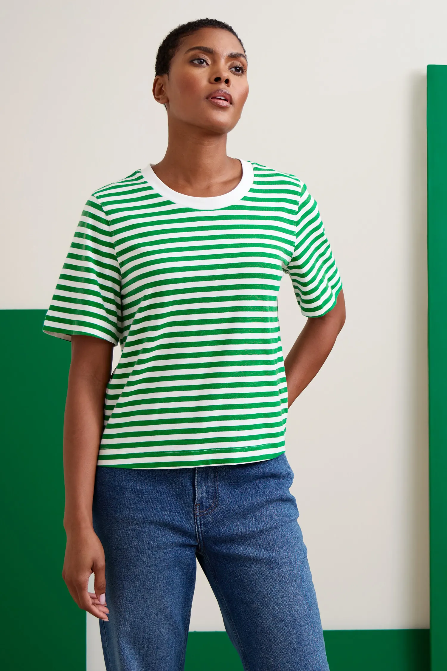Copseland Striped Organic Cotton T-Shirt (GOTS)