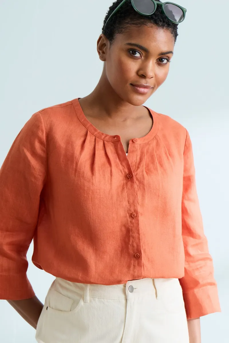 Wild Fennel Button Through Linen Top