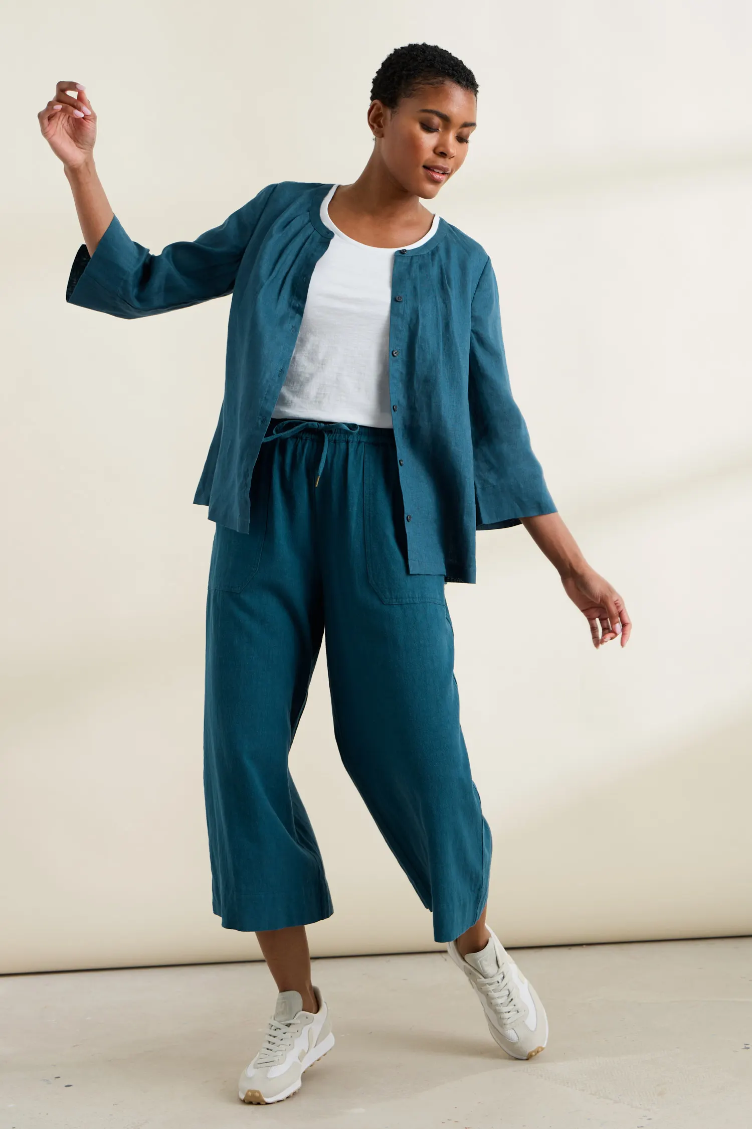 Wild Fennel Button Through Linen Top
