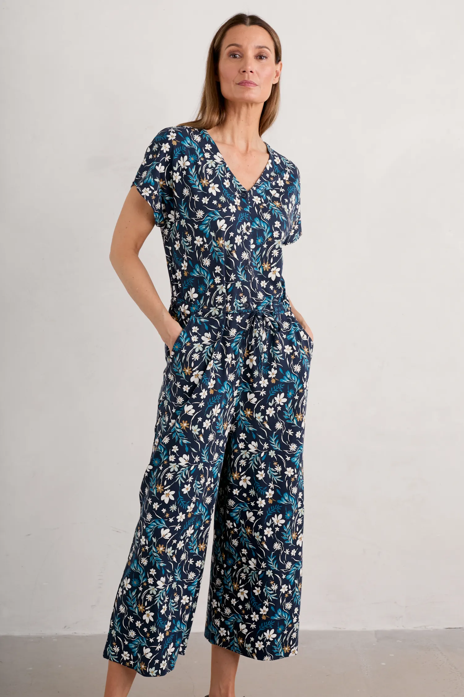 Rose Trellis Wide Leg Jumpsuit