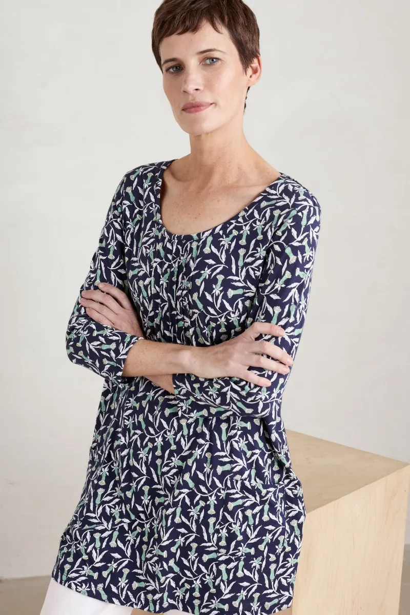 Busy Lizzy 3/4 Sleeve Slub Jersey Tunic