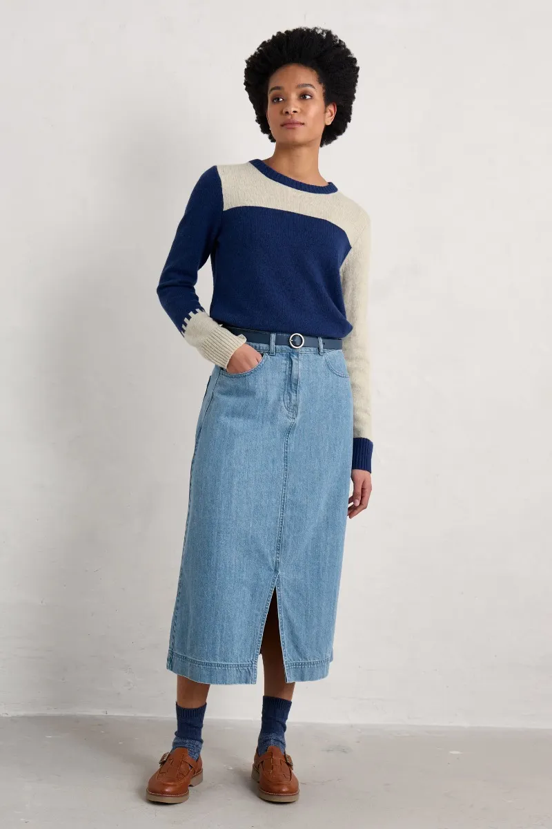 Bowline Denim Midi Skirt