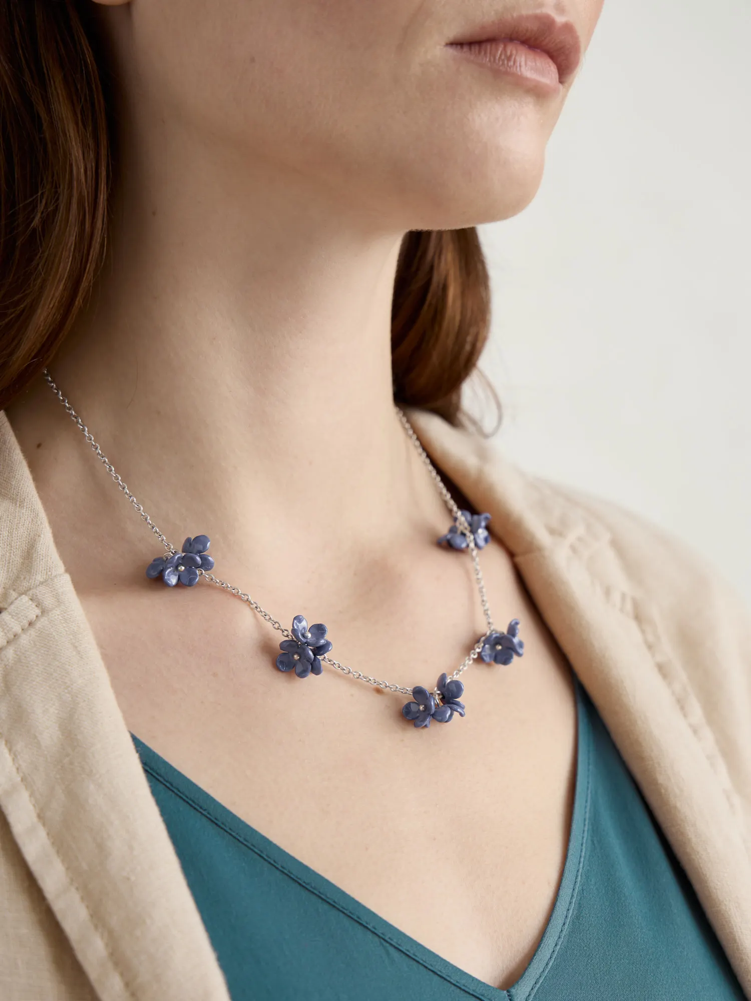 Corsage Flower Chain Necklace