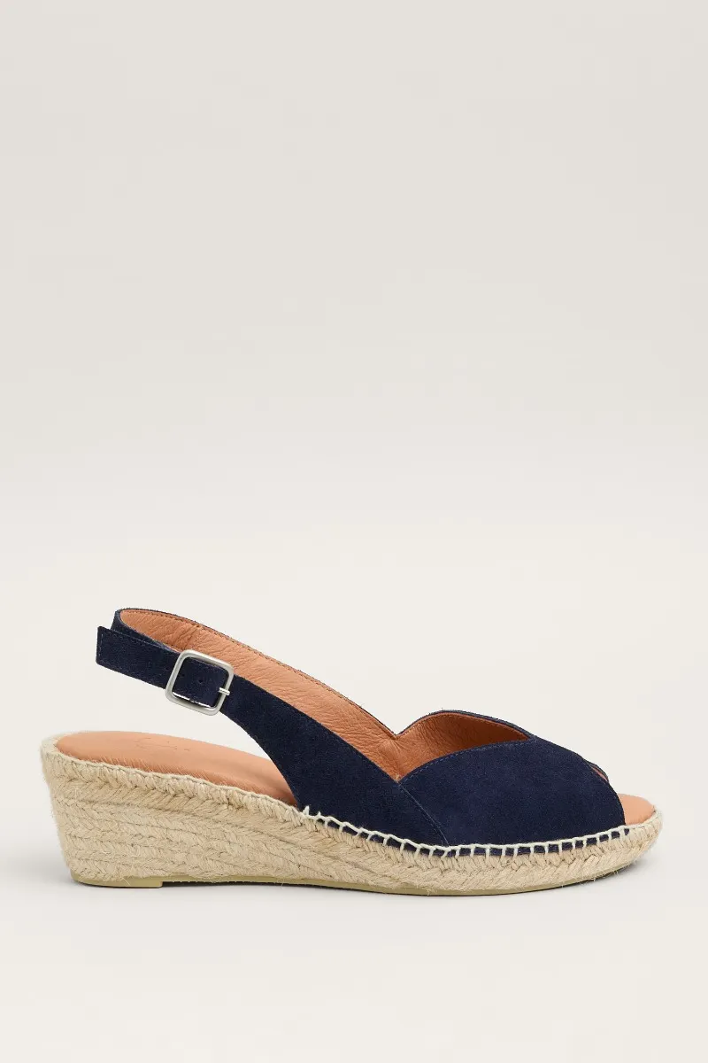 Hazy Dawn Low Heel Suede Espadrilles
