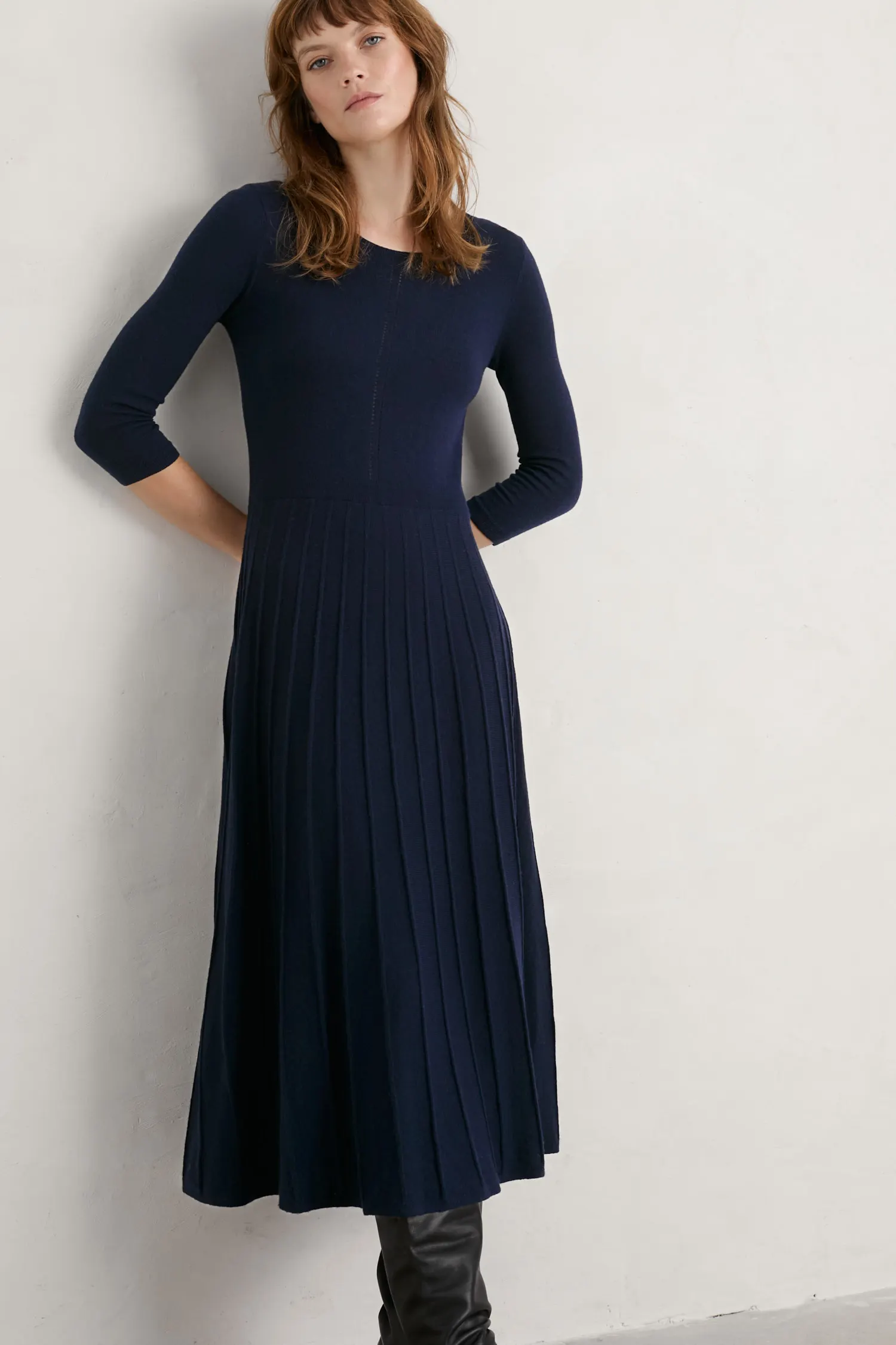 Folk Song Knitted Midi Dress