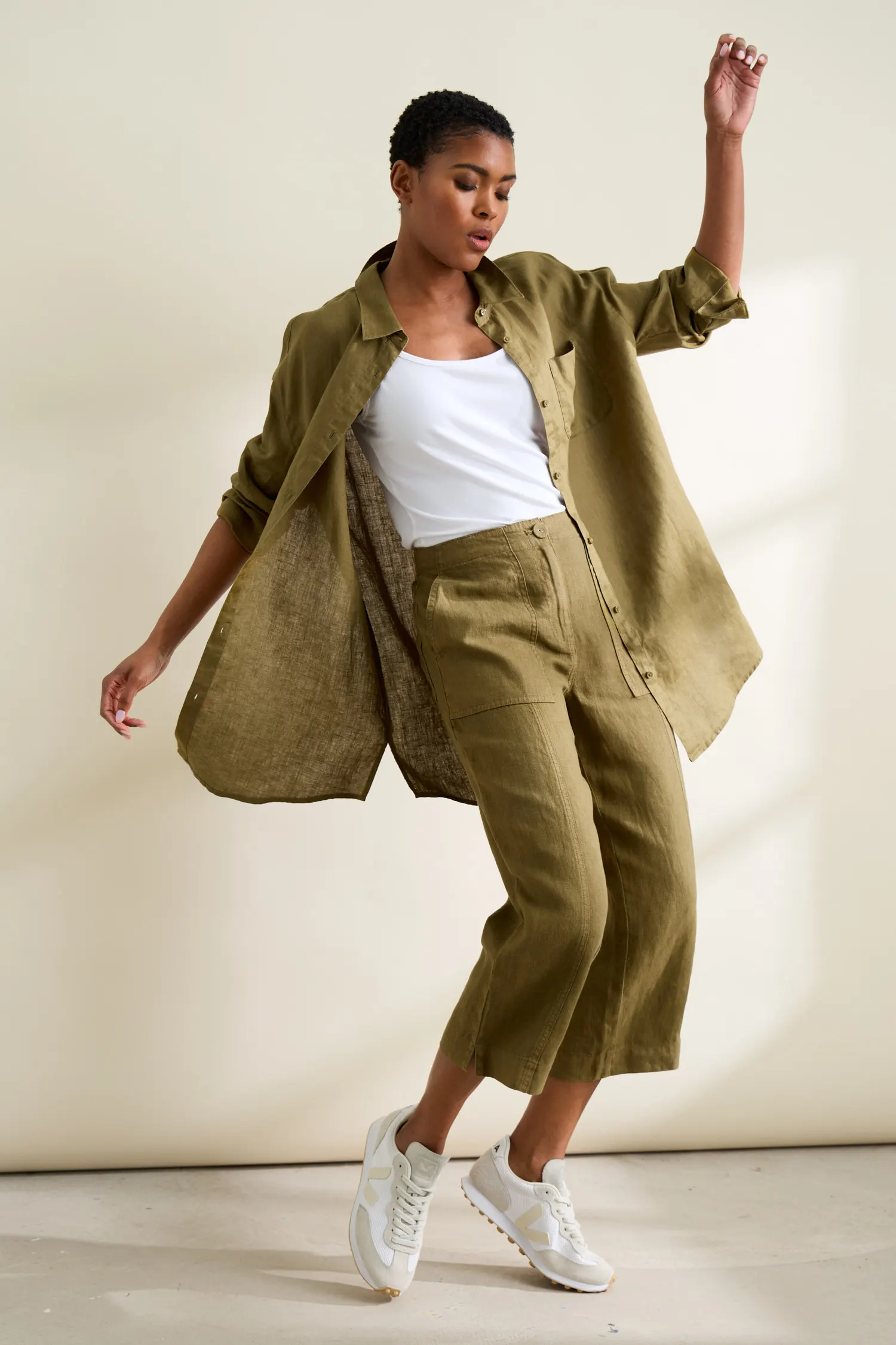 Beach Road Longline Linen Shirt