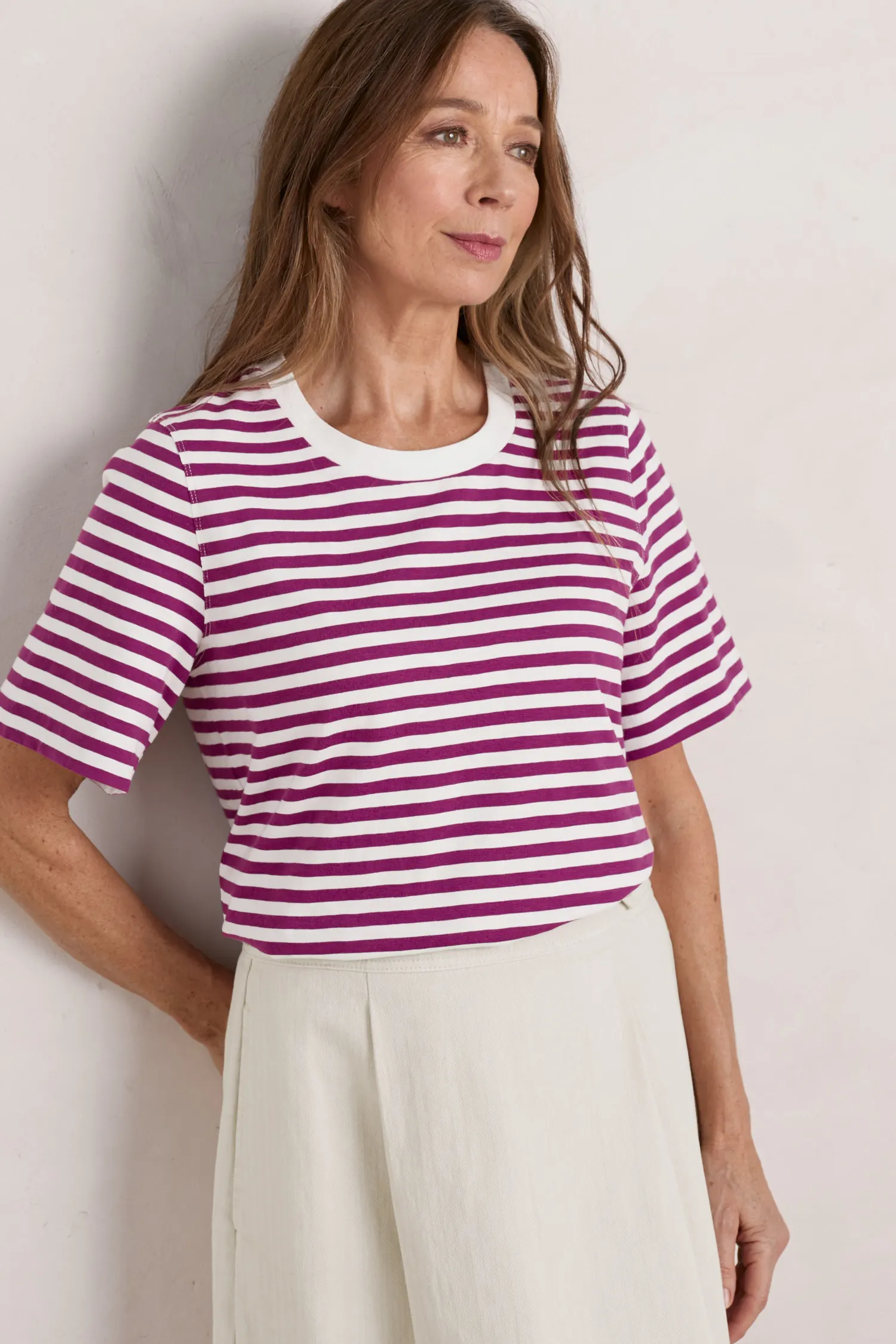 Copseland Striped Organic Cotton T-Shirt (GOTS)
