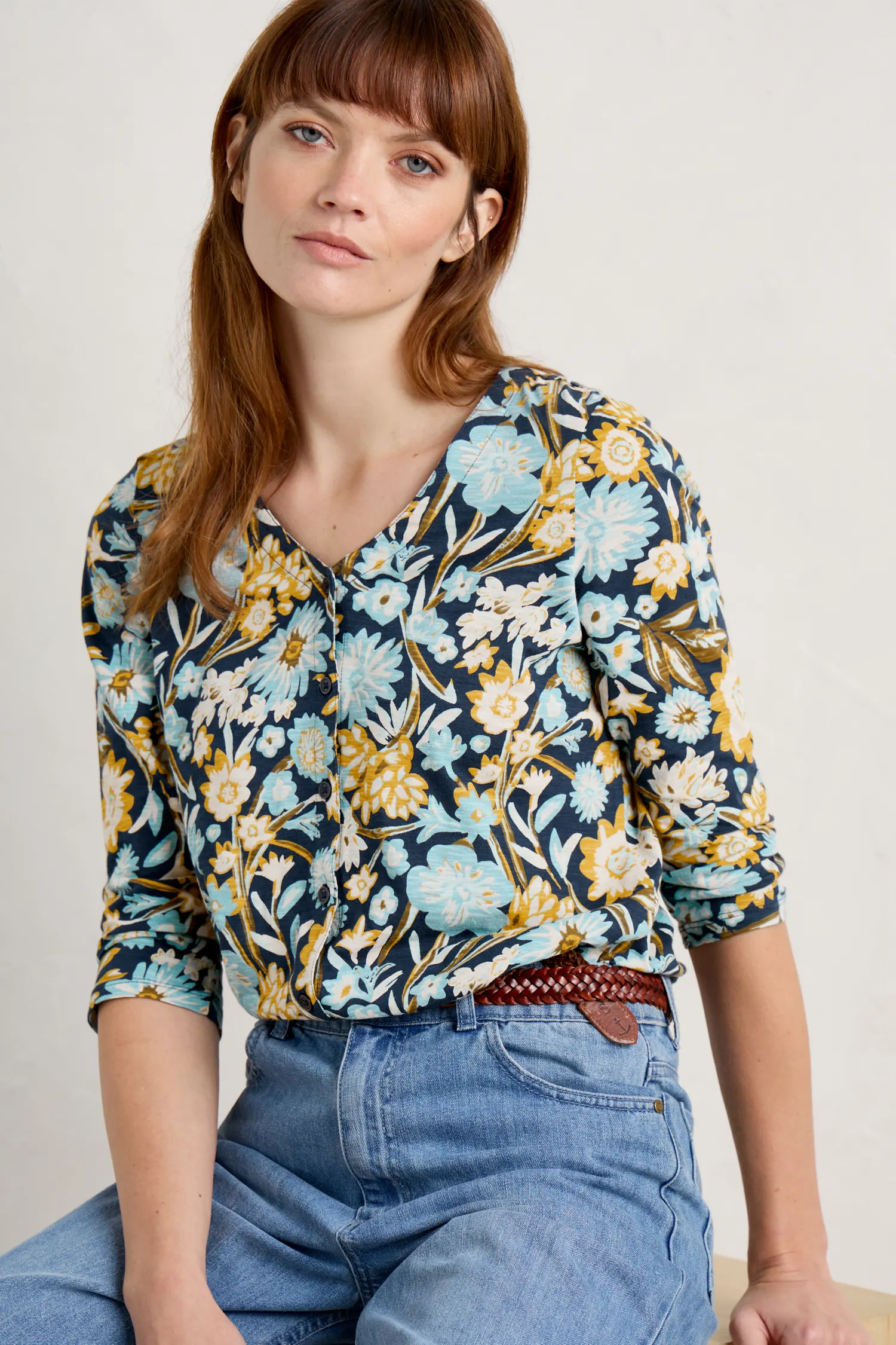 Studio Glass 3/4 Sleeve Top