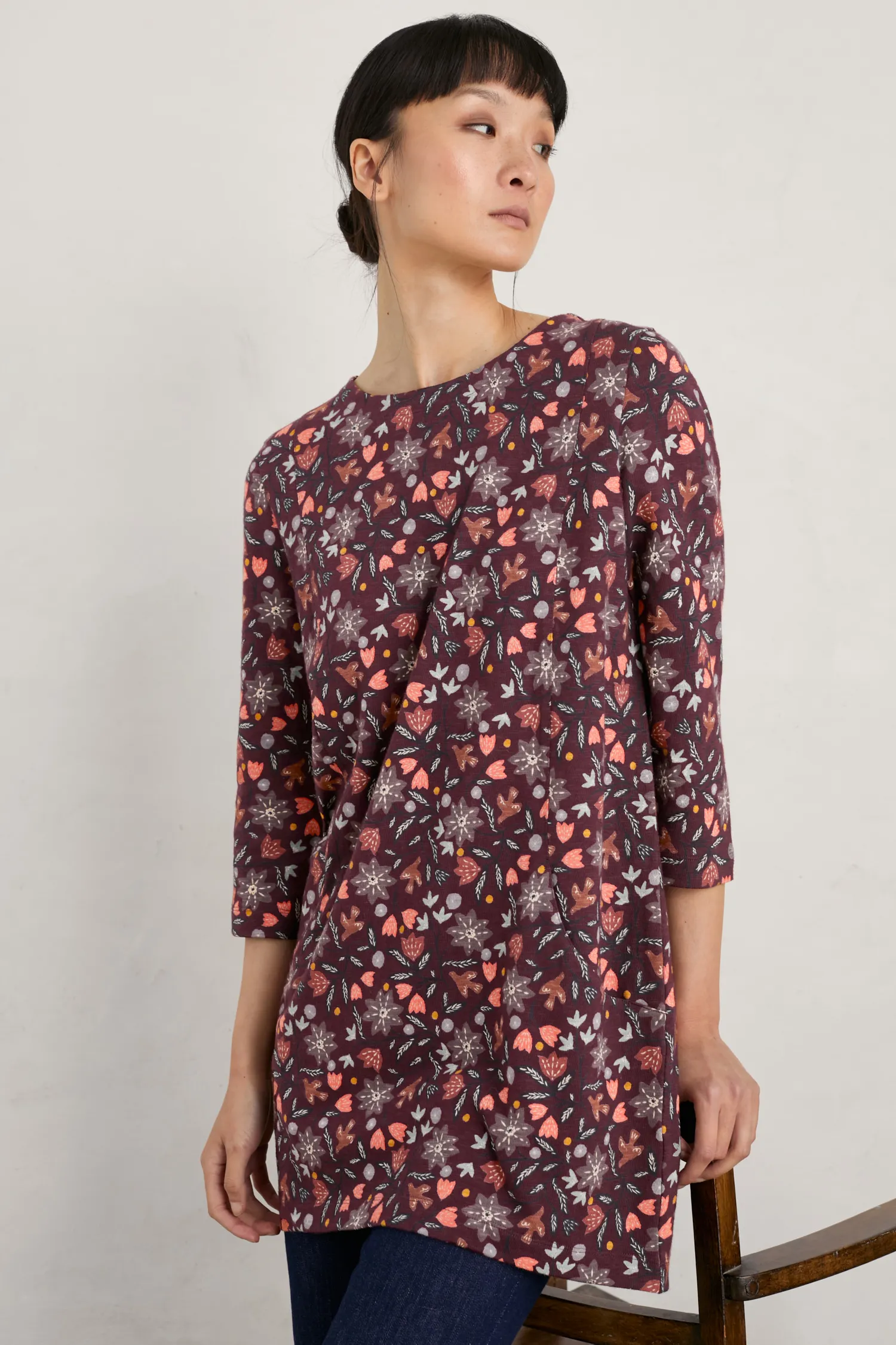Shore Foraging Printed Tunic (GOTS)