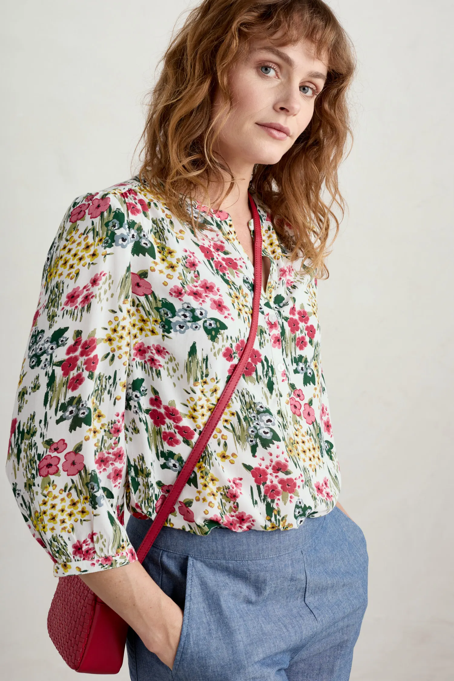 Willow Path 3/4 Sleeve Printed Shirt