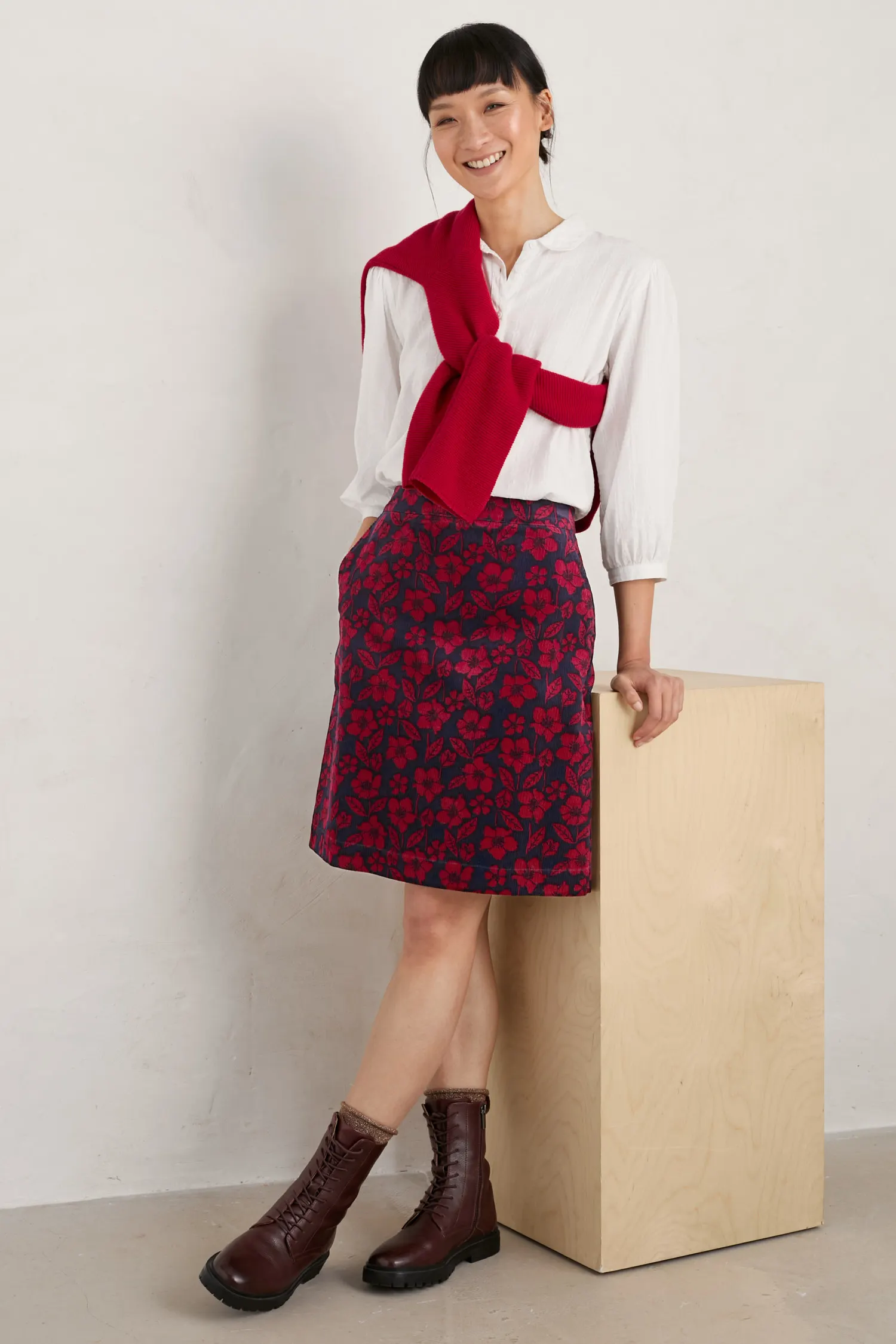 Ferry Crossing Needlecord Skirt
