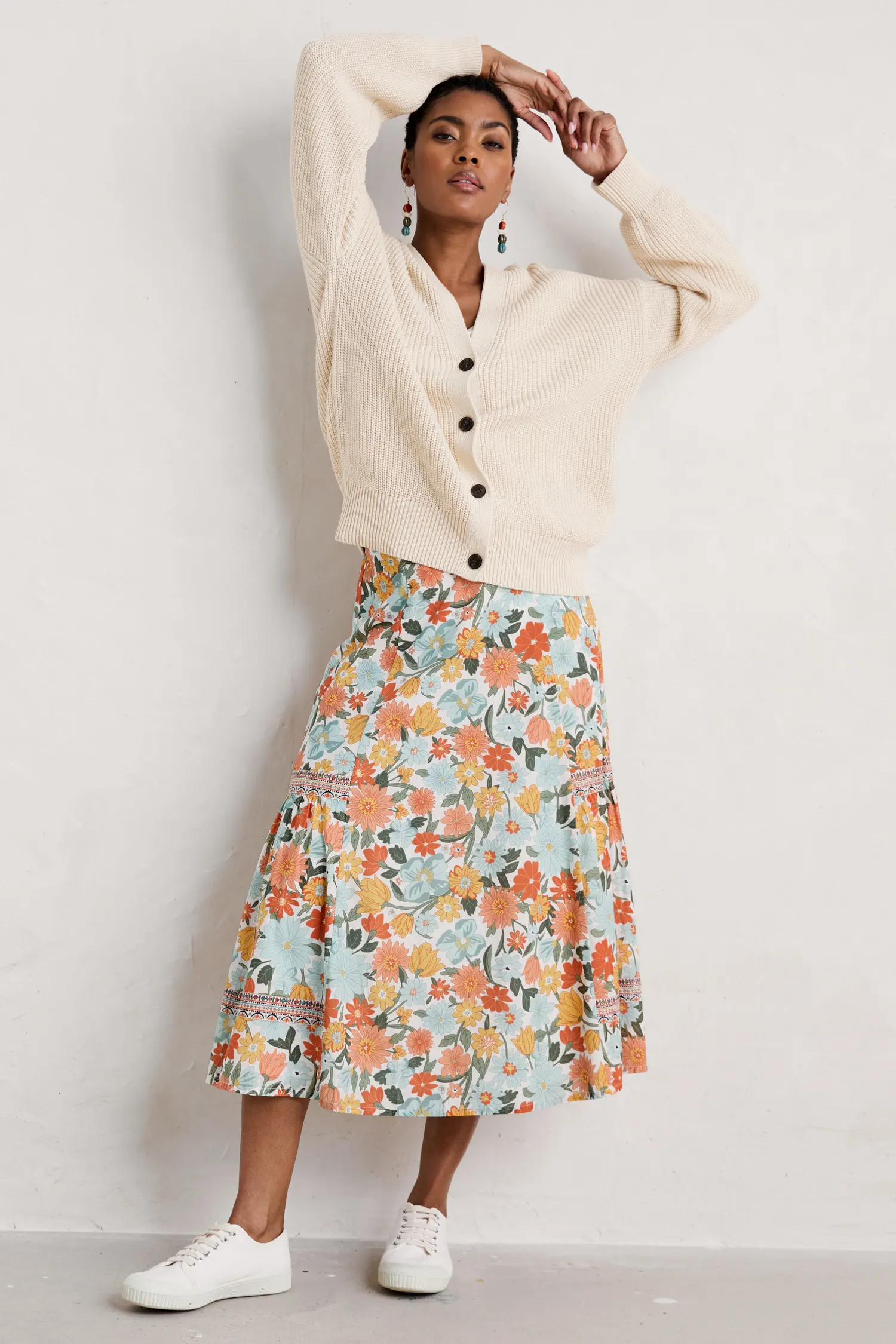 Heather Drifts Midi Skirt