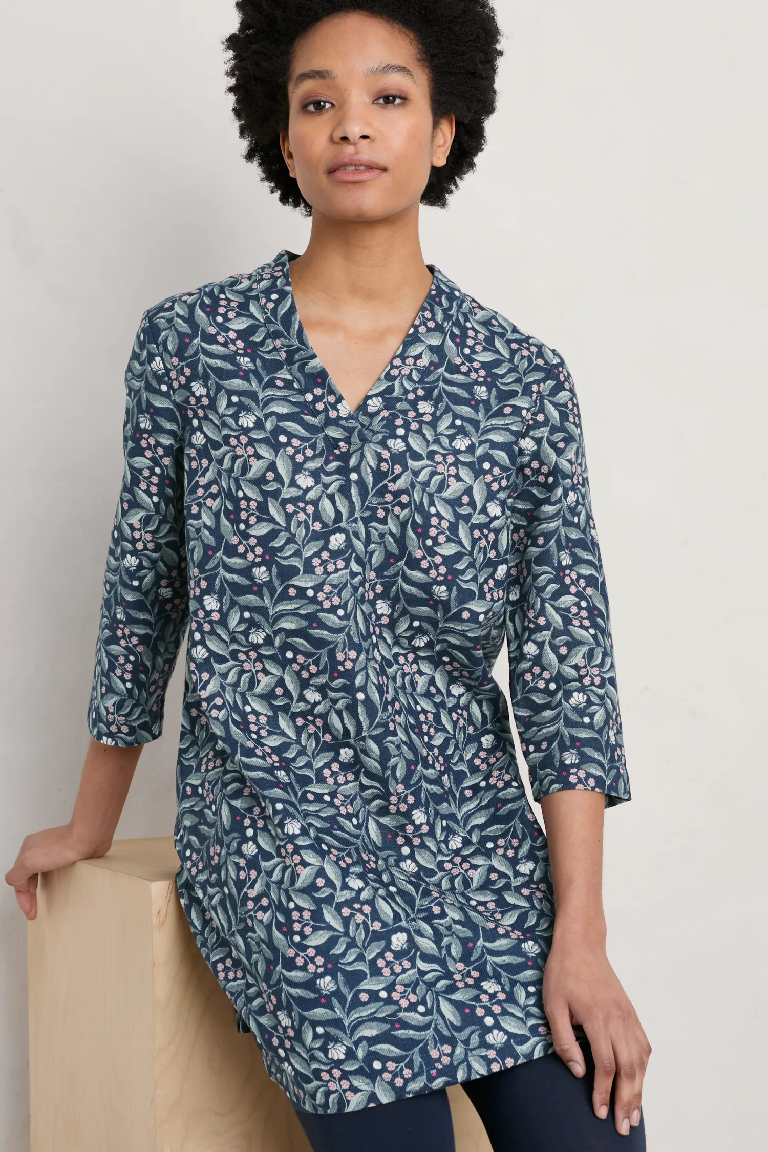 Curves Flow Ramie Tunic