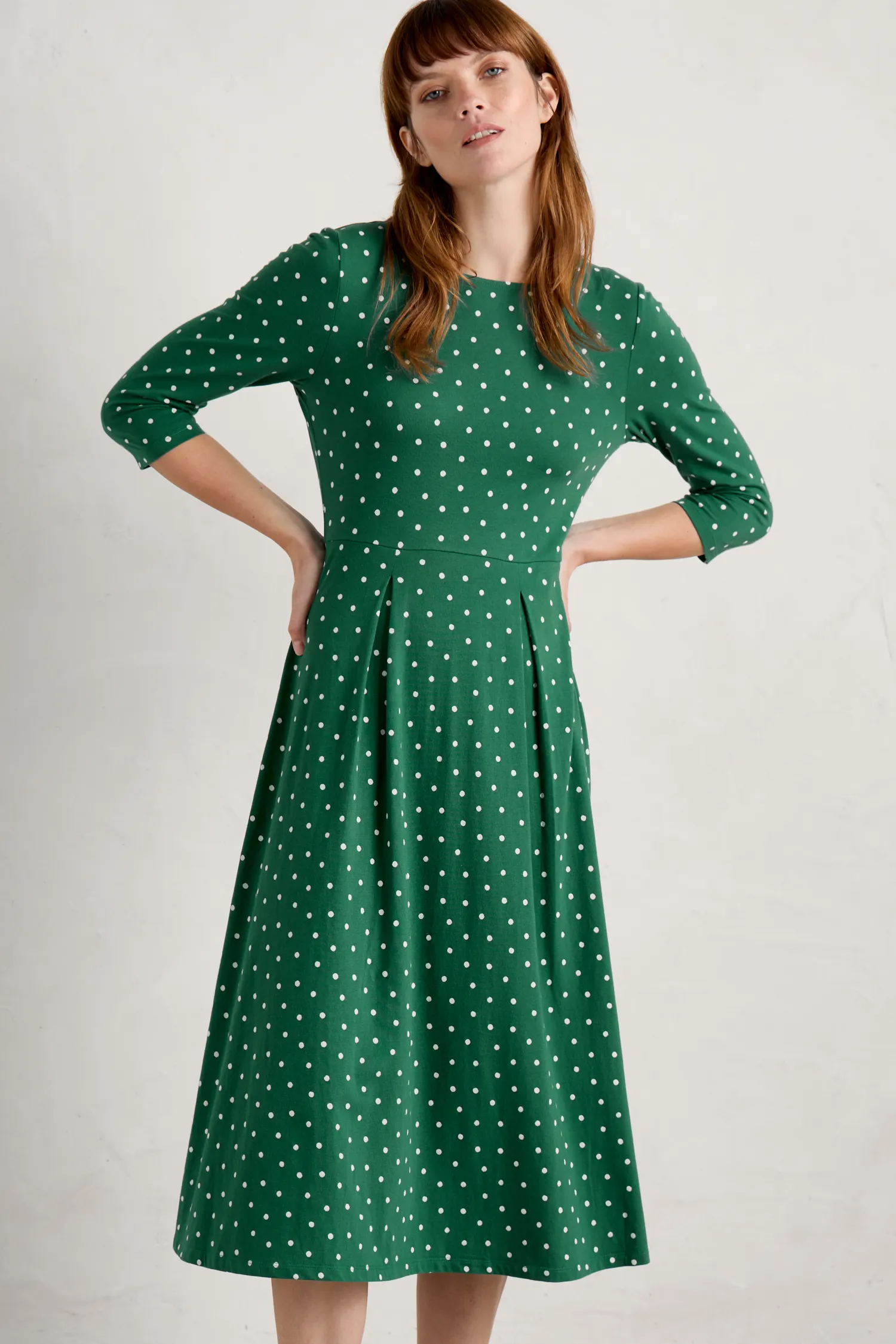 Wild Bouquet 3/4 Sleeve Midi Dress