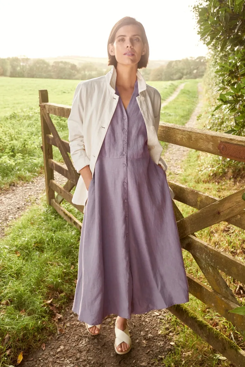 Carved Wood Midi Dress