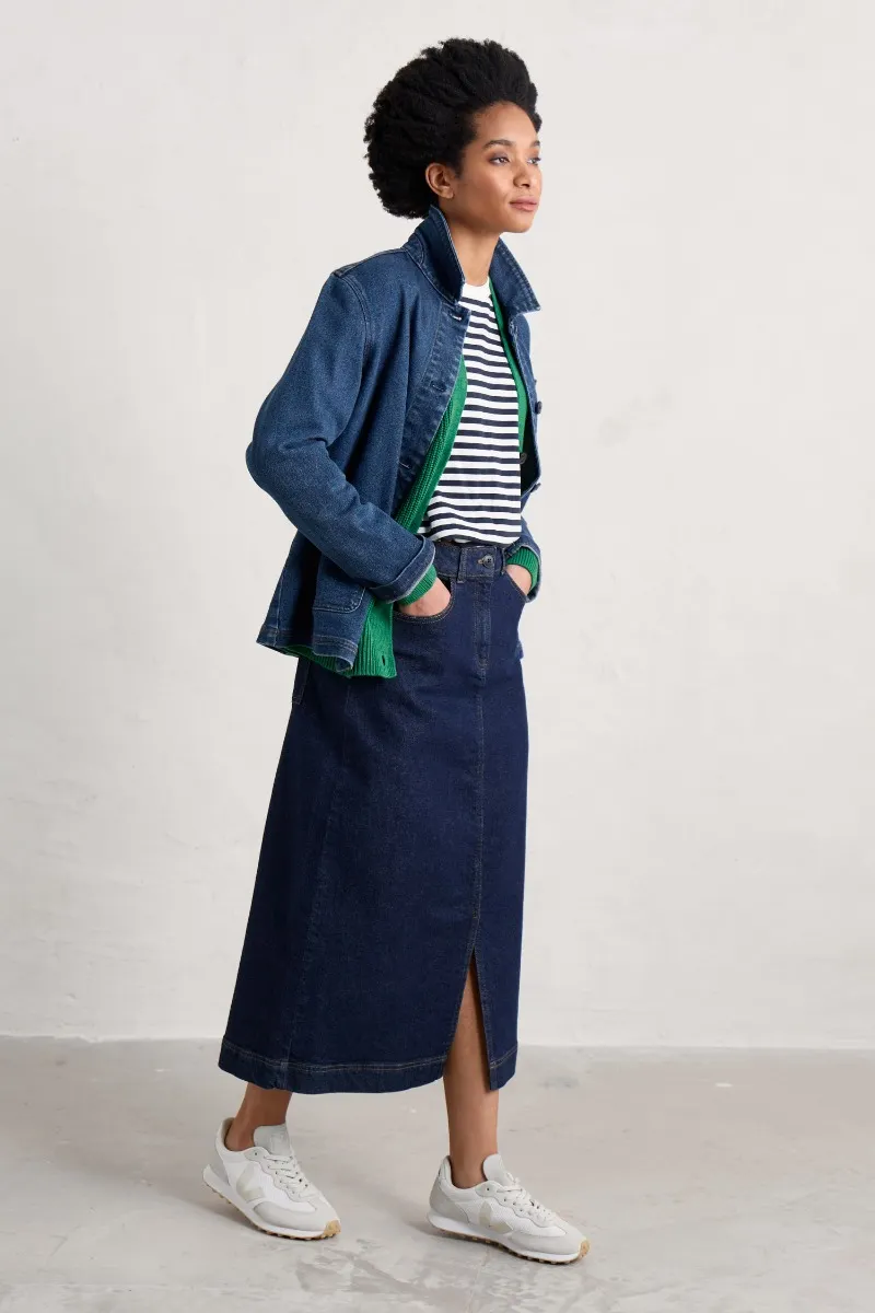 Bowline Denim Midi Skirt