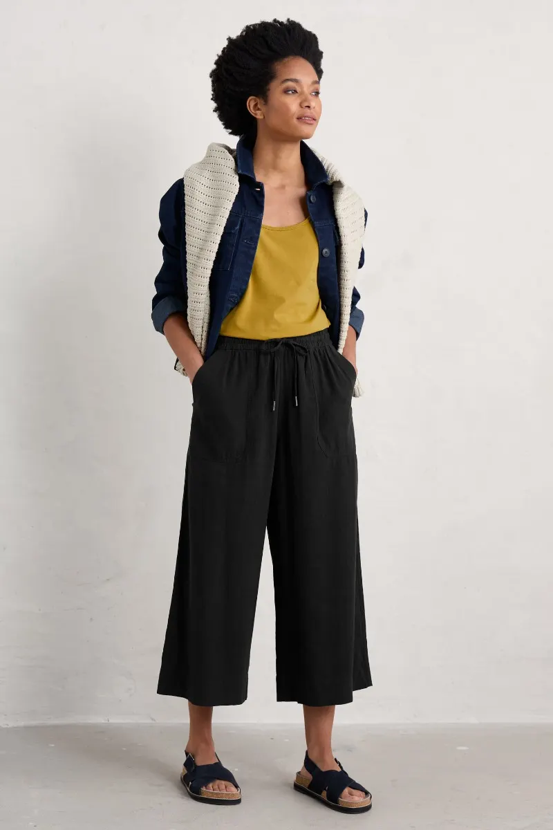 Sea Heart Linen Blend Culottes
