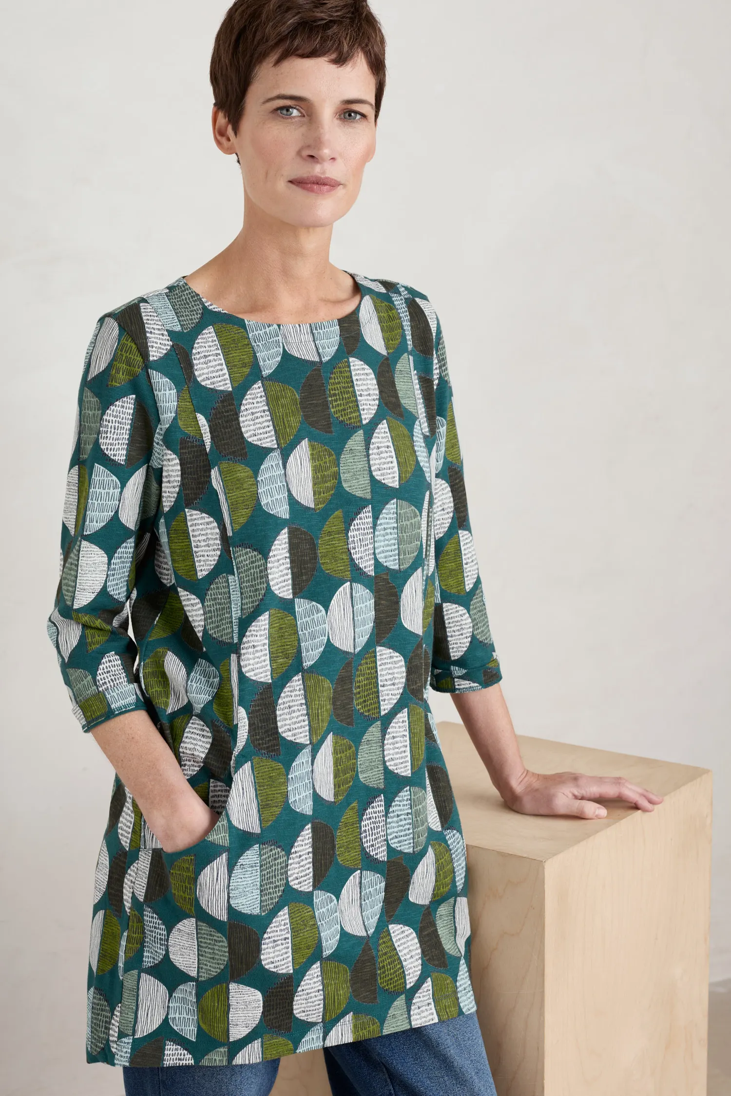 Shore Foraging Printed Tunic (GOTS)