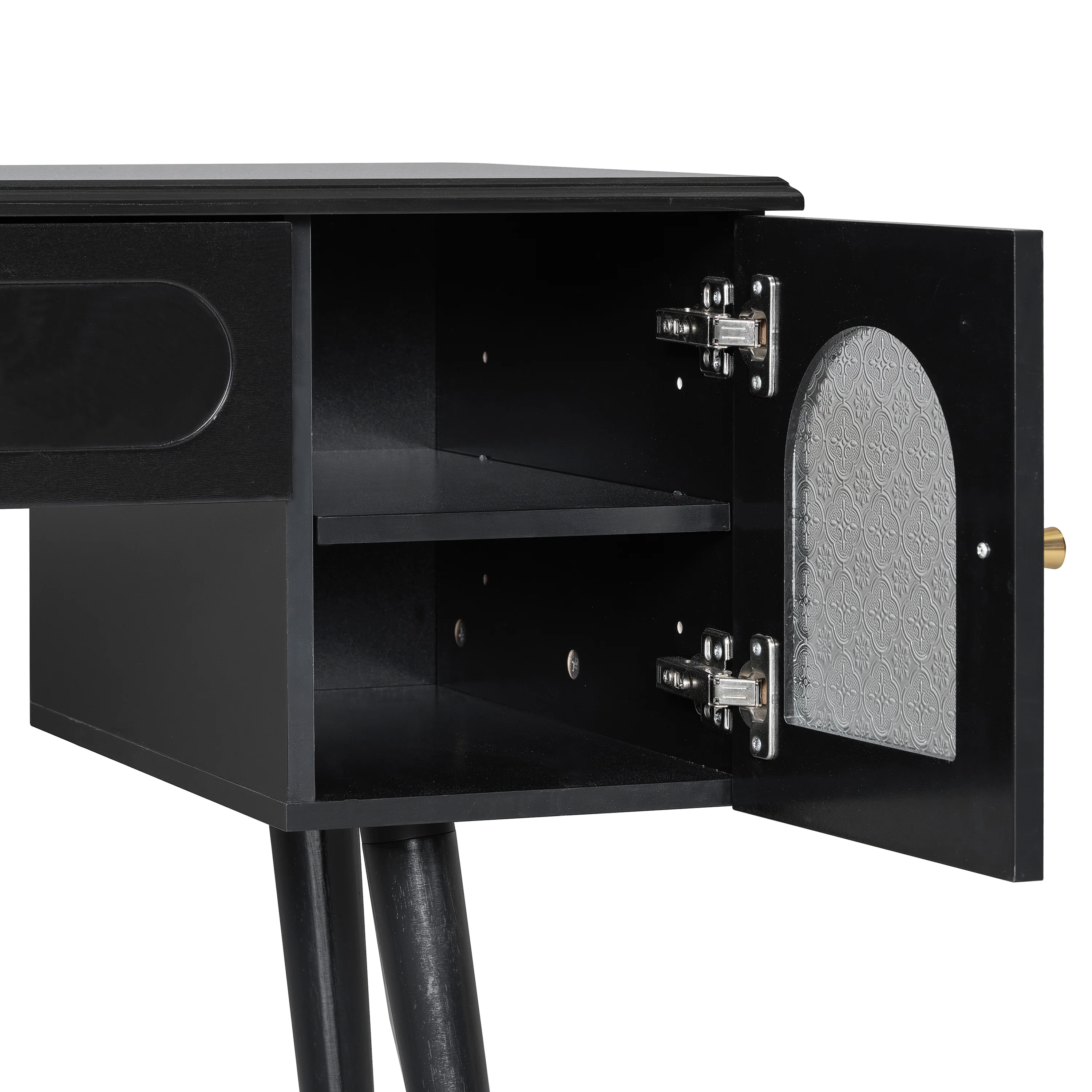 Walker Edison | Modern Vanity Makeup Table & Chair Set and Writing Desk