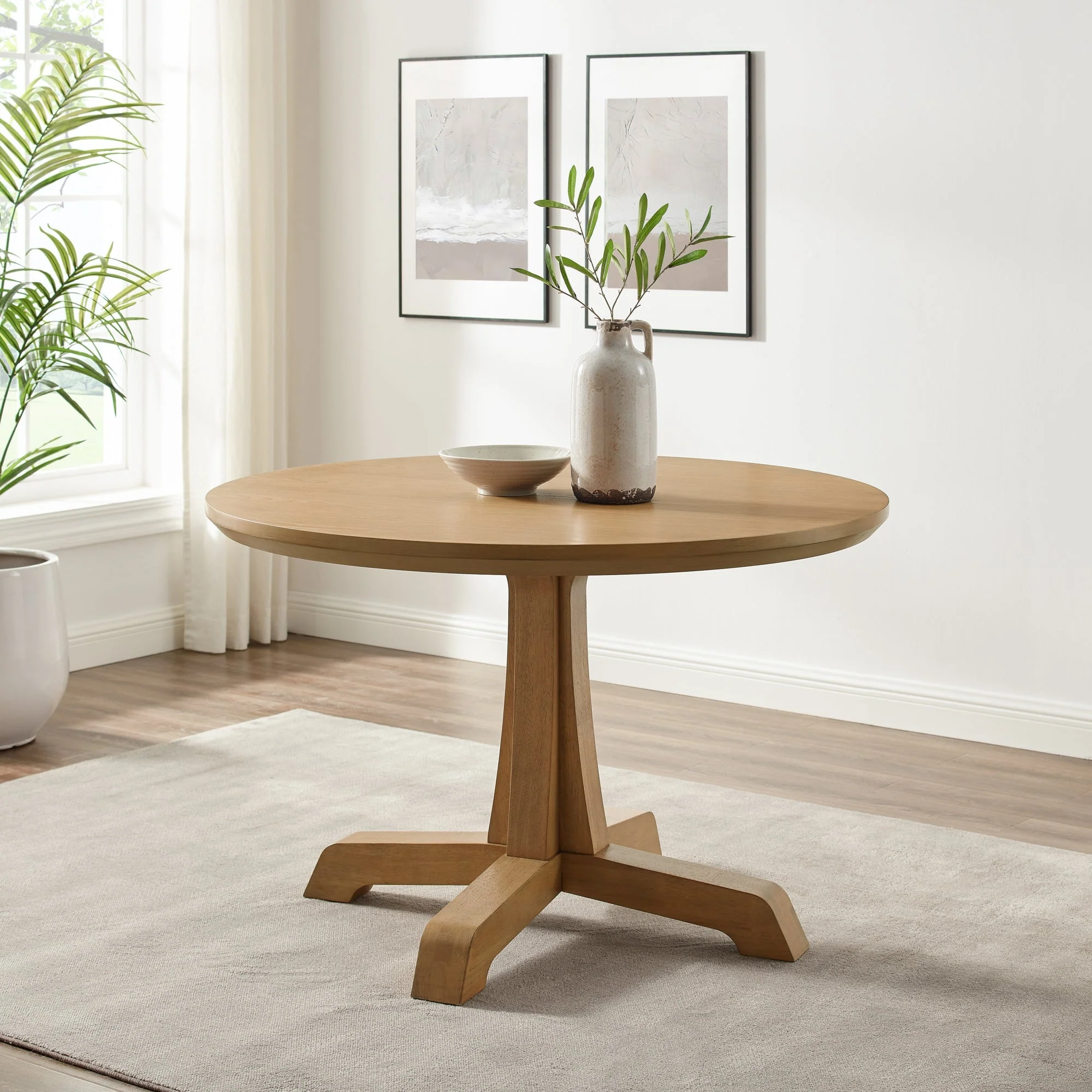48 Round Dining Table with Pedestal Base