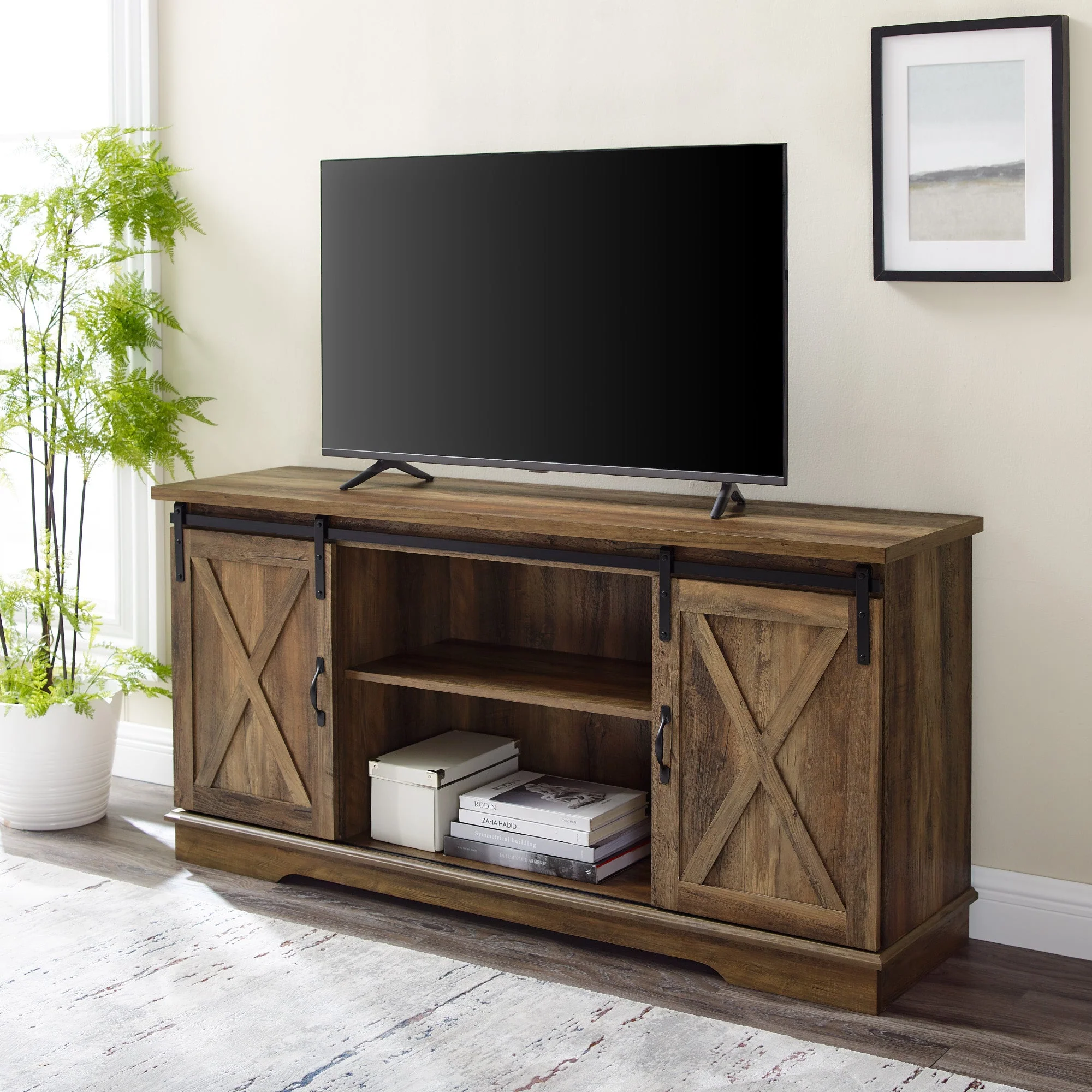 58 Sliding Barn Door TV Stand