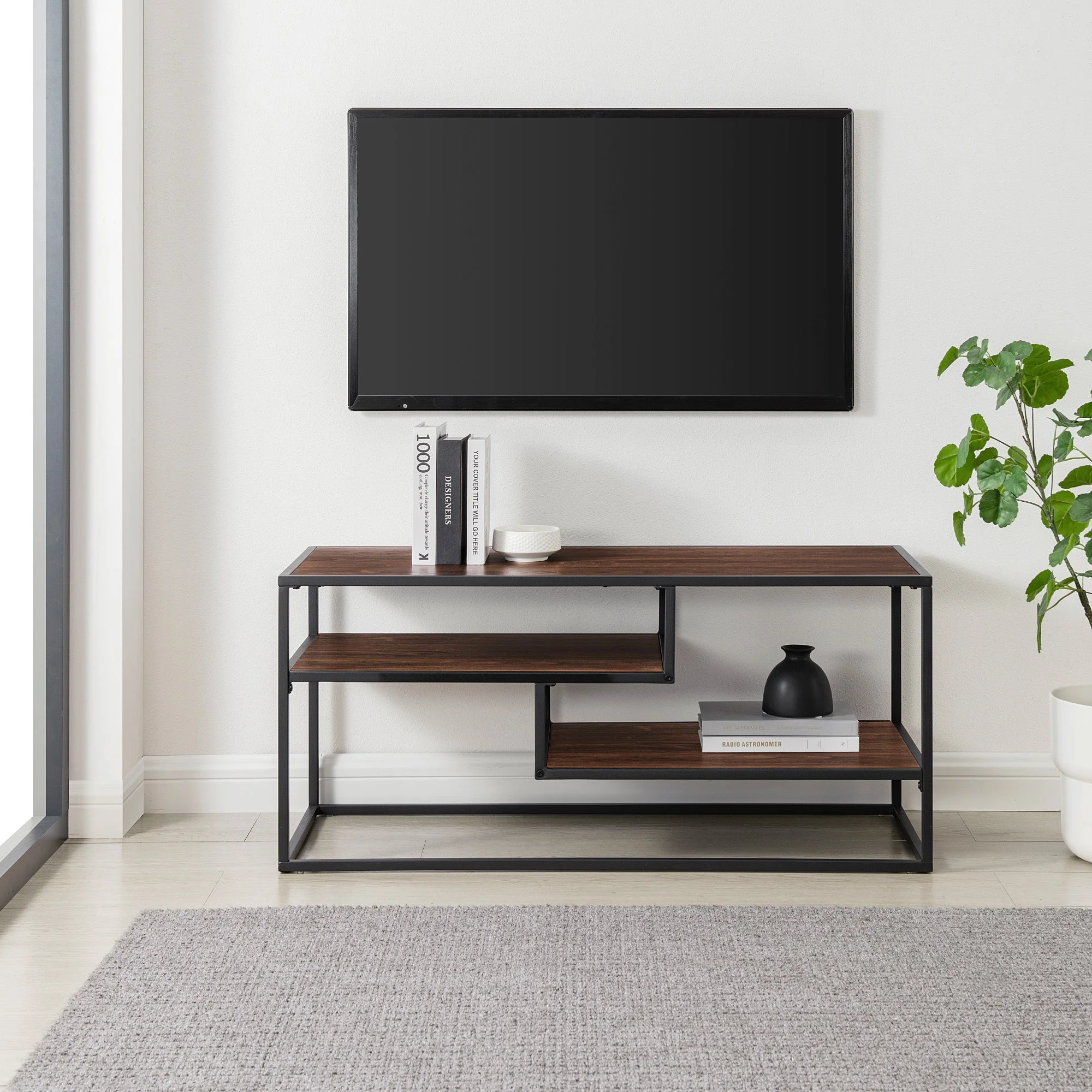 Maya 40 Contemporary Metal TV Stand