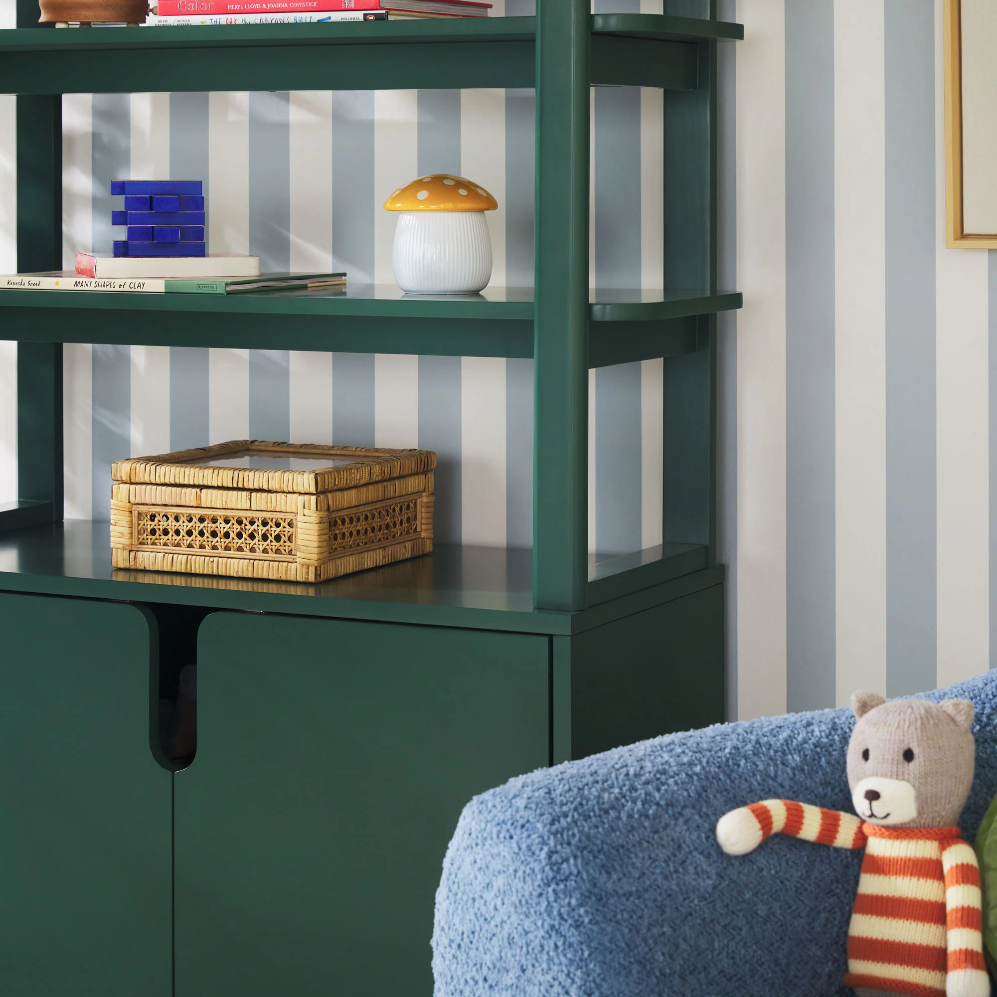 Zoey Modern Arched Wood Cabinet Storage Bookcase