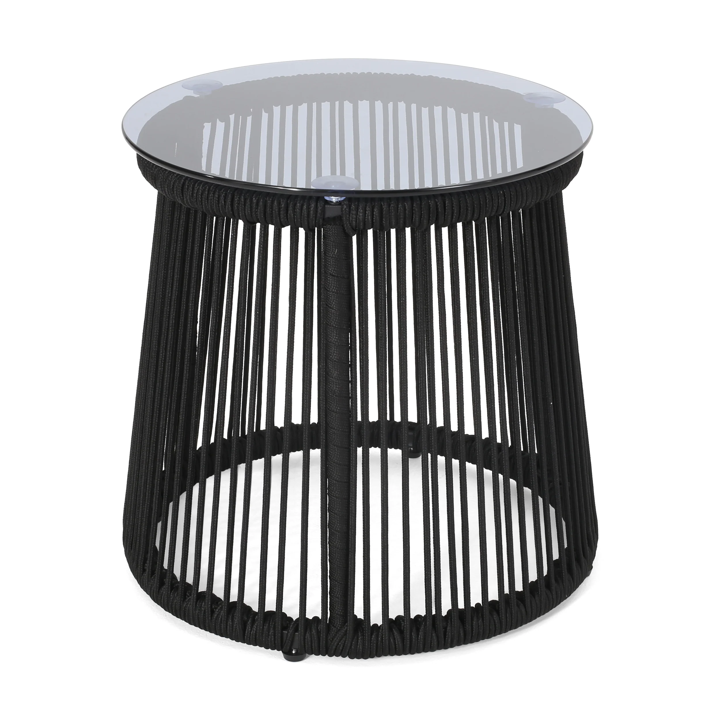 Walker Edison | Rope Weaving Design Outdoor Side Table