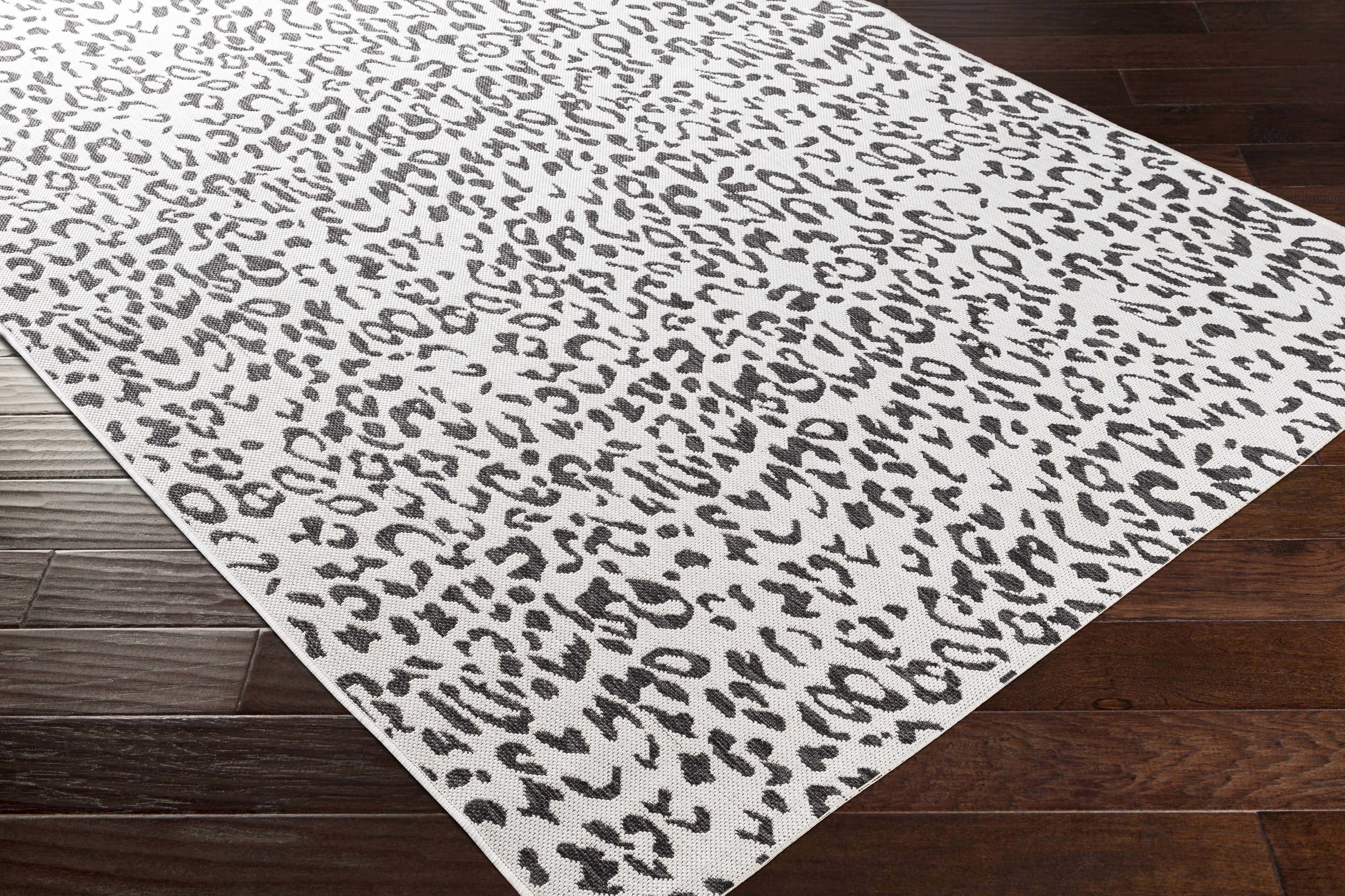 Boutique Rugs - Alderbury White Leopard Print Rug