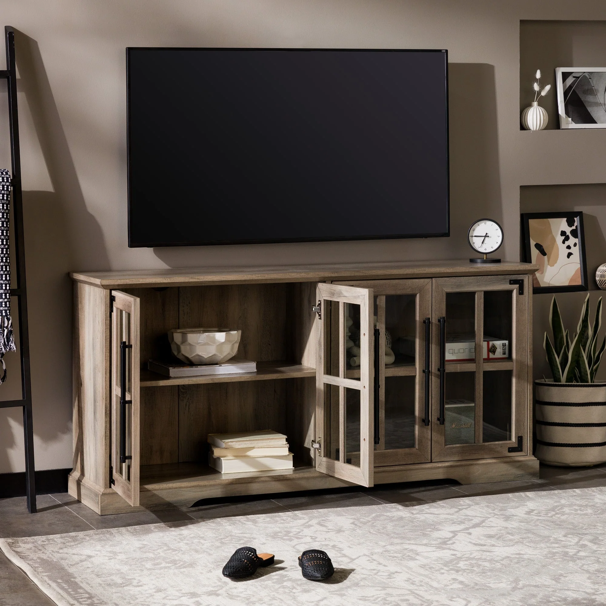 Abigail 58 Farmhouse 4 Door TV Stand