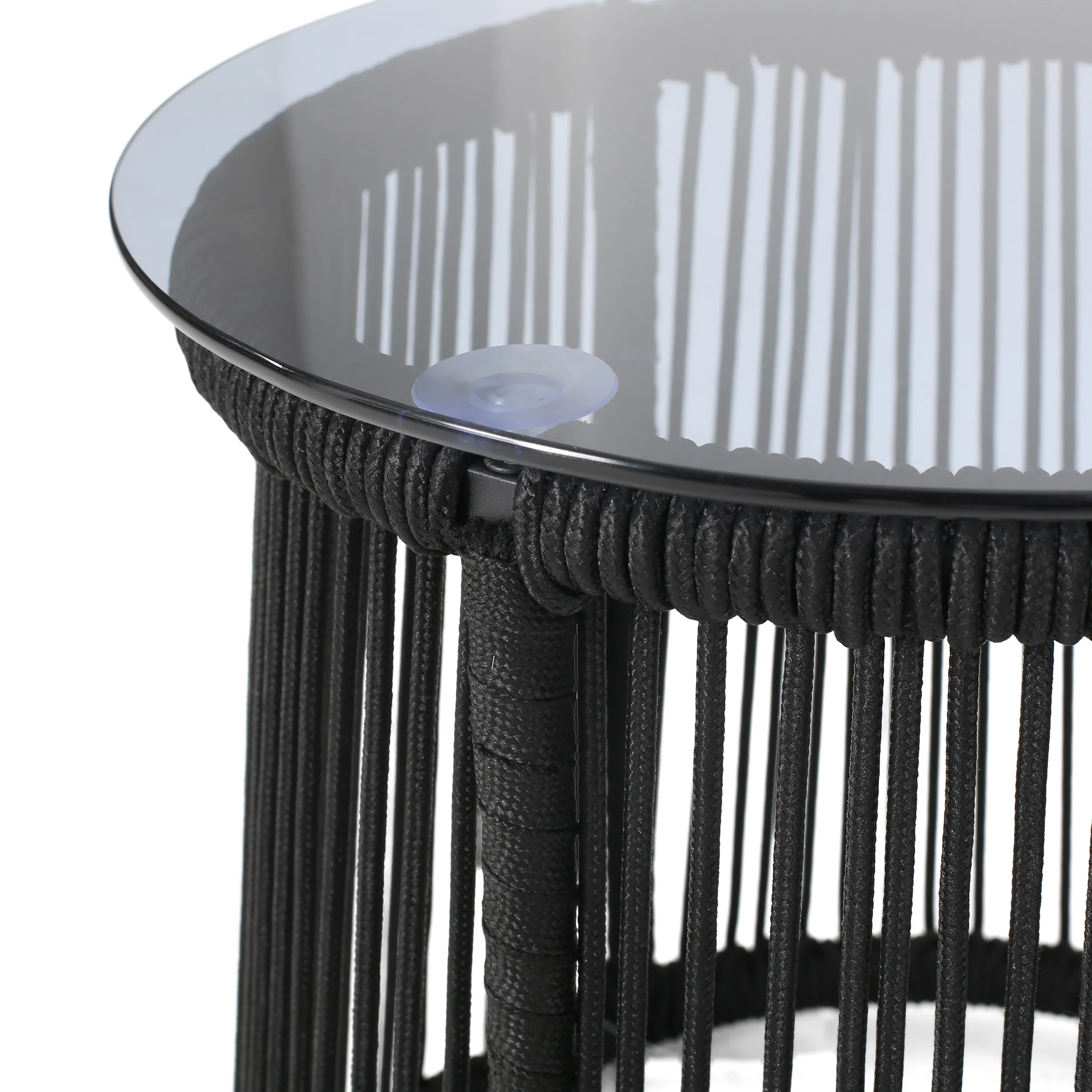 Walker Edison | Rope Weaving Design Outdoor Side Table