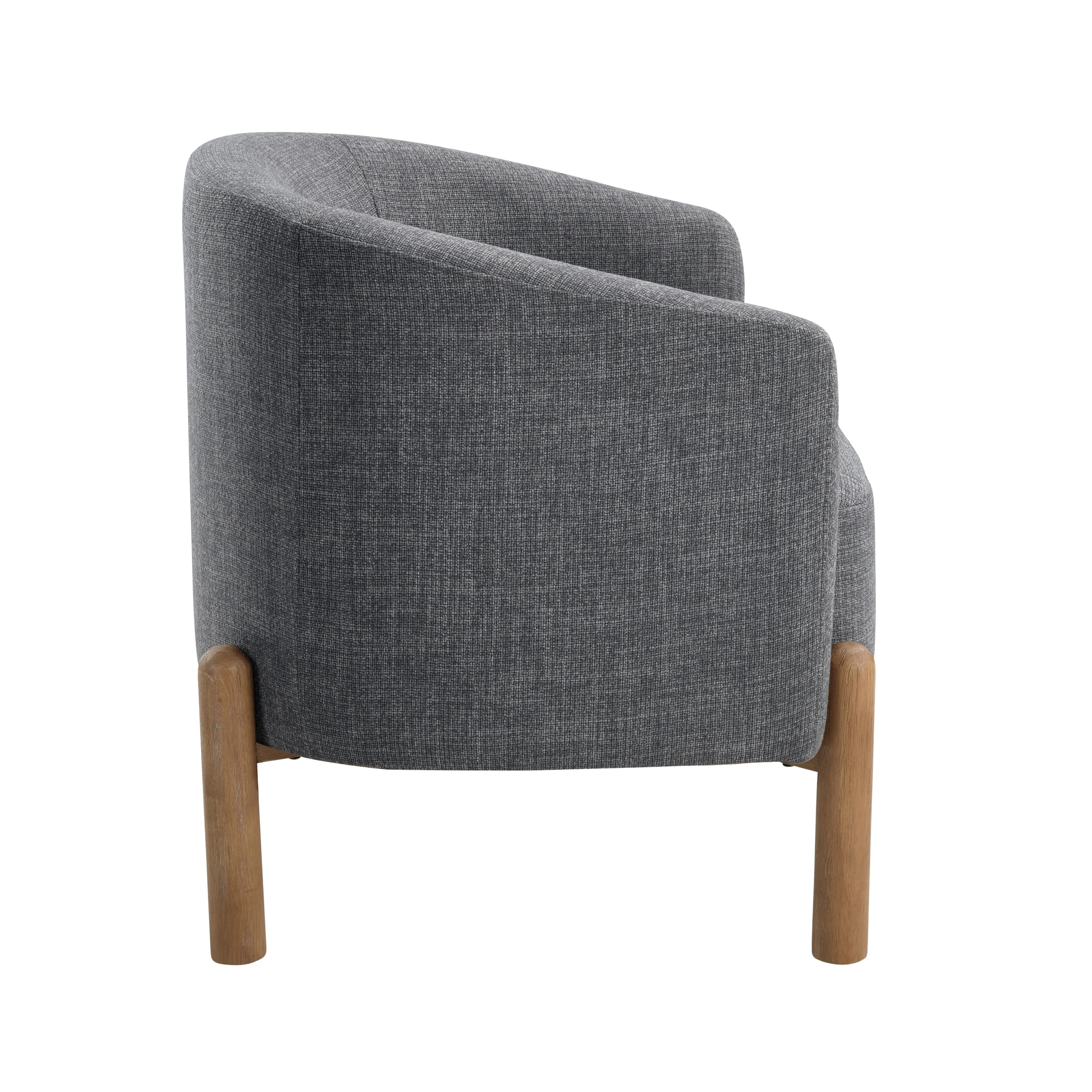 Walker Edison | Contemporary Style Accent Chair with Solid Wood Legs