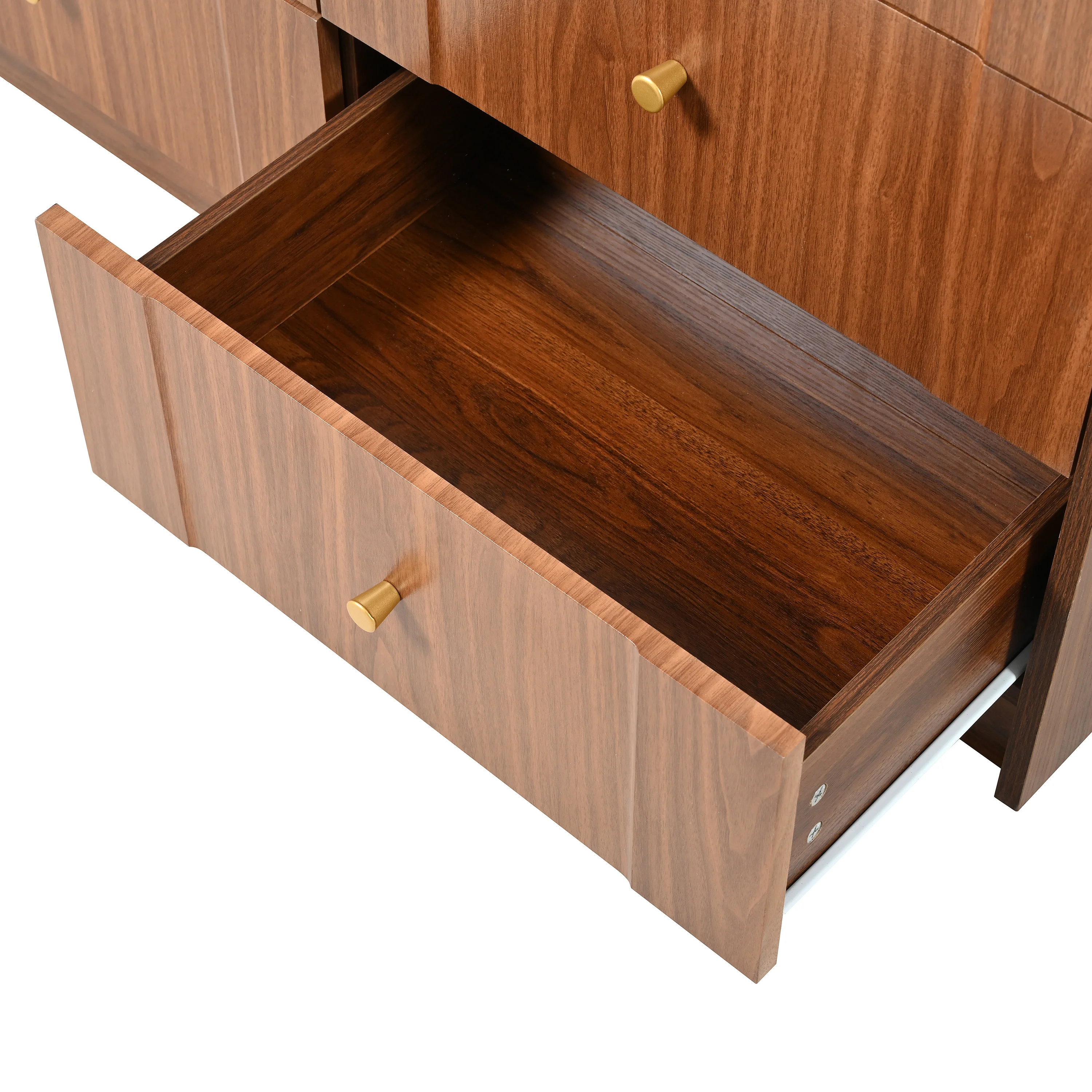 Walker Edison | Multi-Functional Vanity Desk/Dresser Set with Flip-Top Mirror and Lights