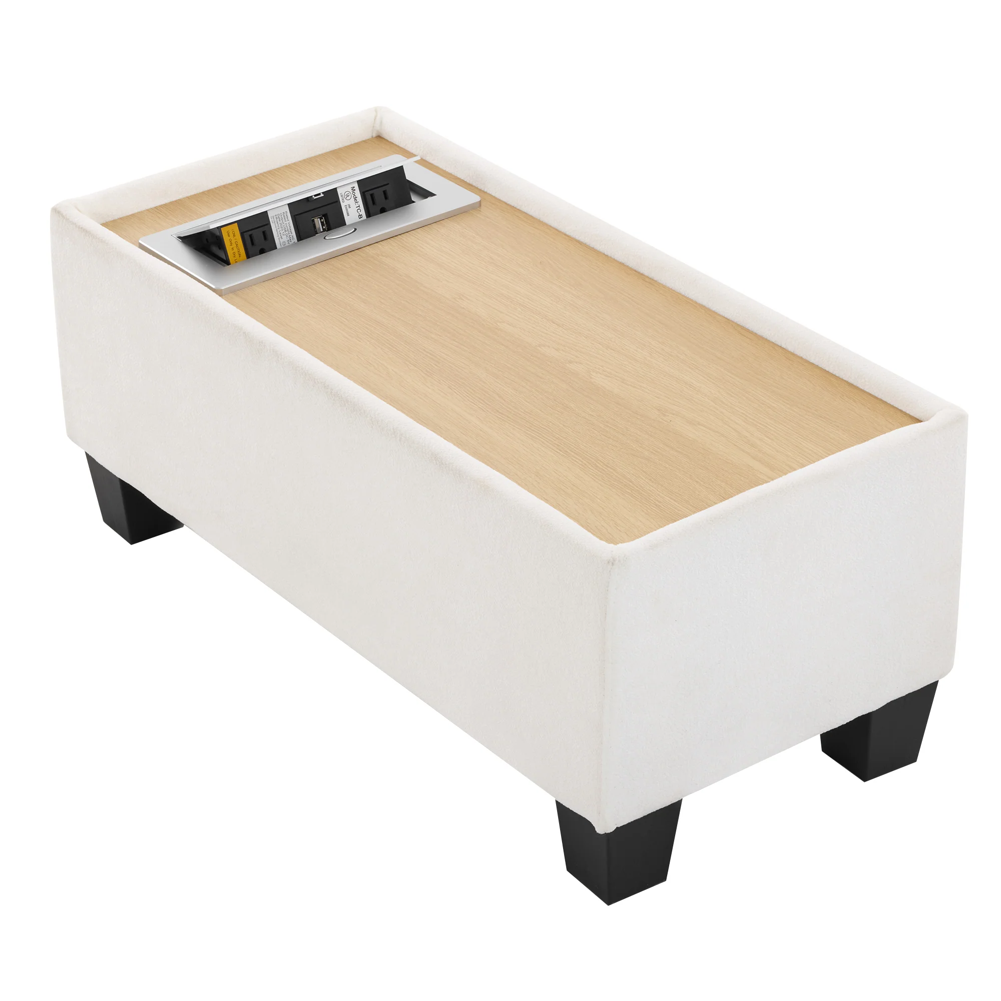 Walker Edison | Cloud Modular U-shaped Sectional Sofa with Ottoman and Coffee Table