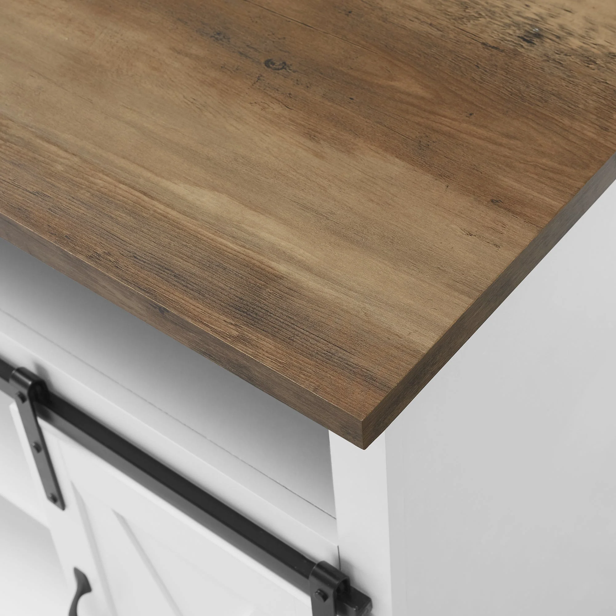 Farmhouse 52 Sliding Barn Door Highboy Modern TV Stand