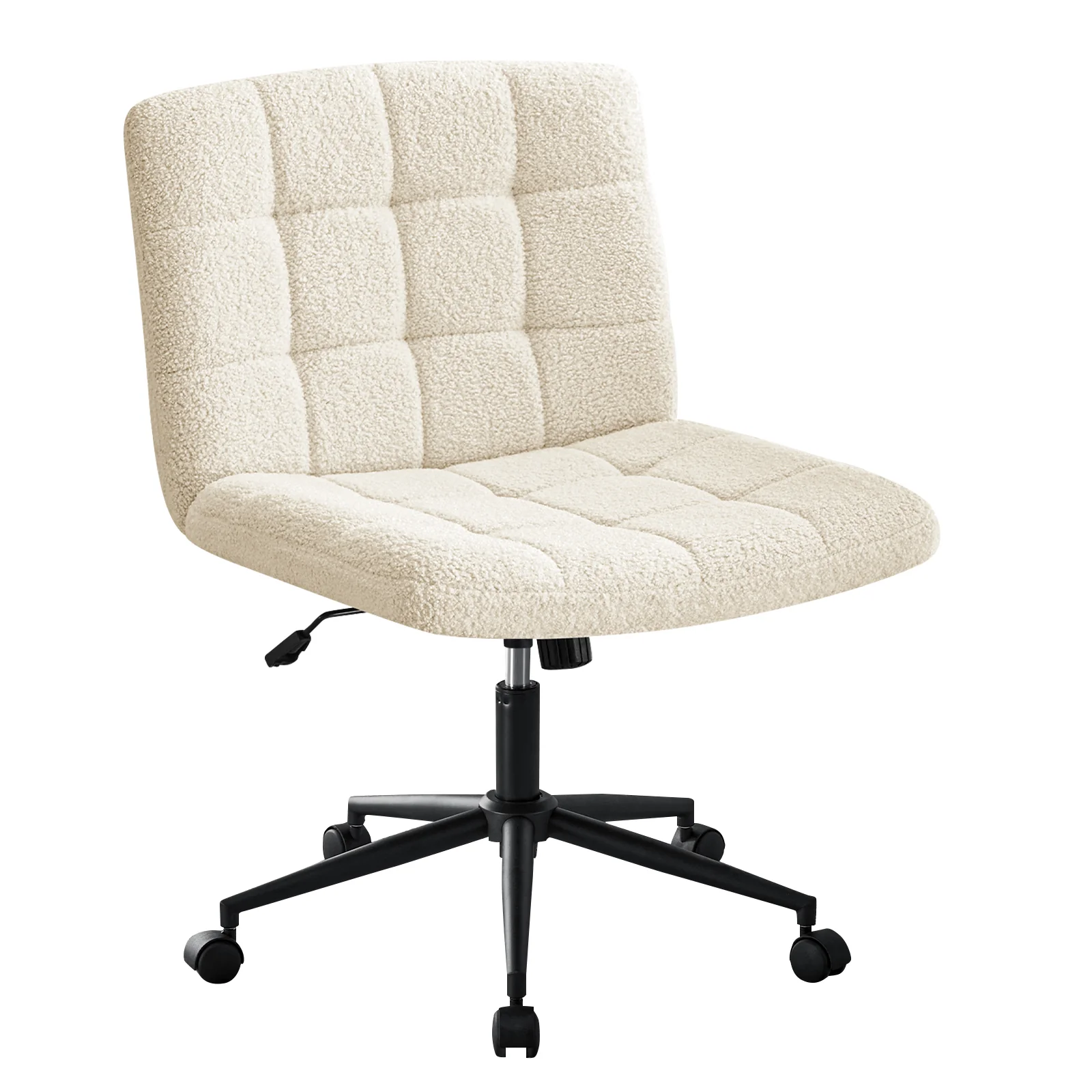 Walker Edison | Viral Wide Seat Sherpa Home Office Desk Chair with Wheels