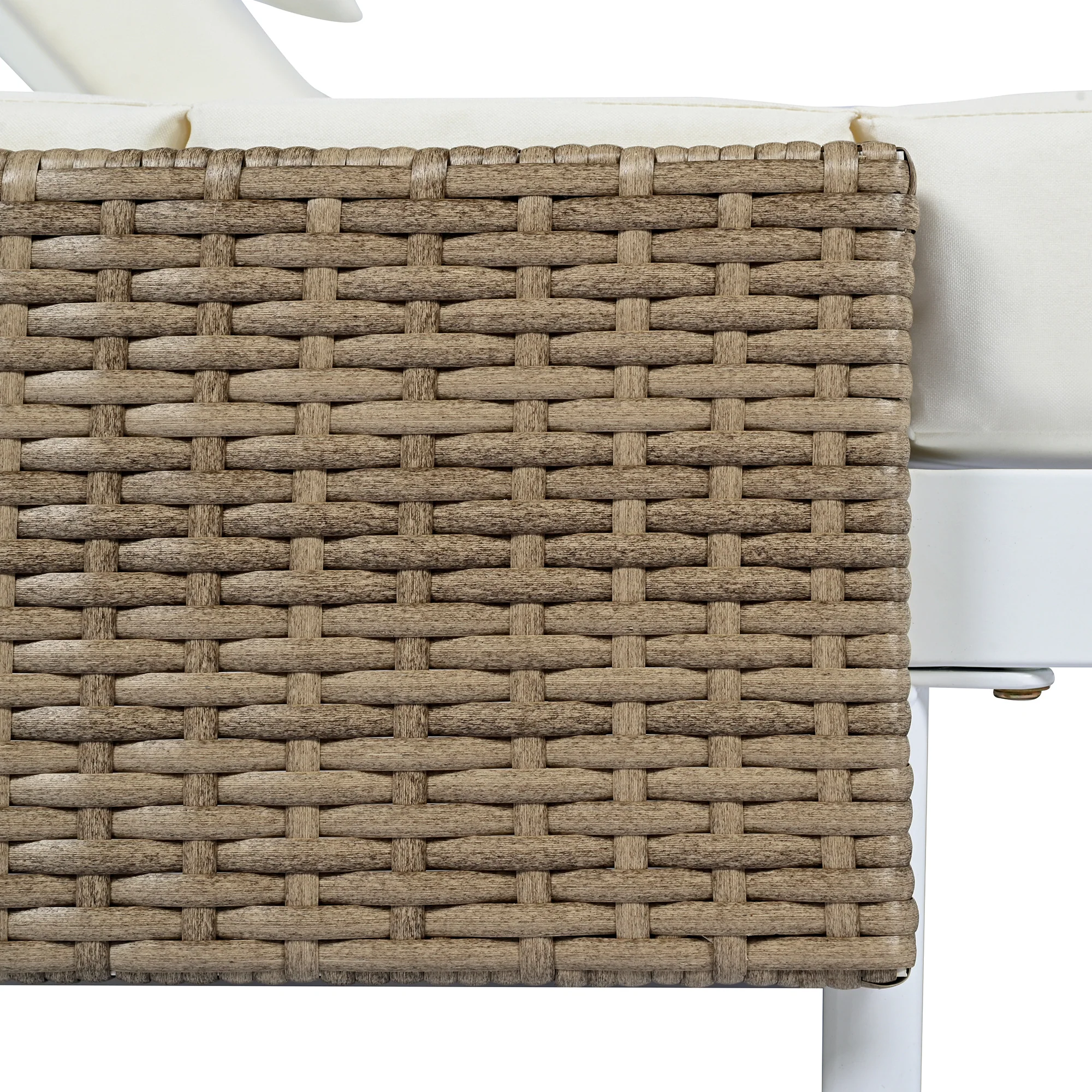 Walker Edison | Minimalist Outdoor Patio Rattan Adjustable Daybed