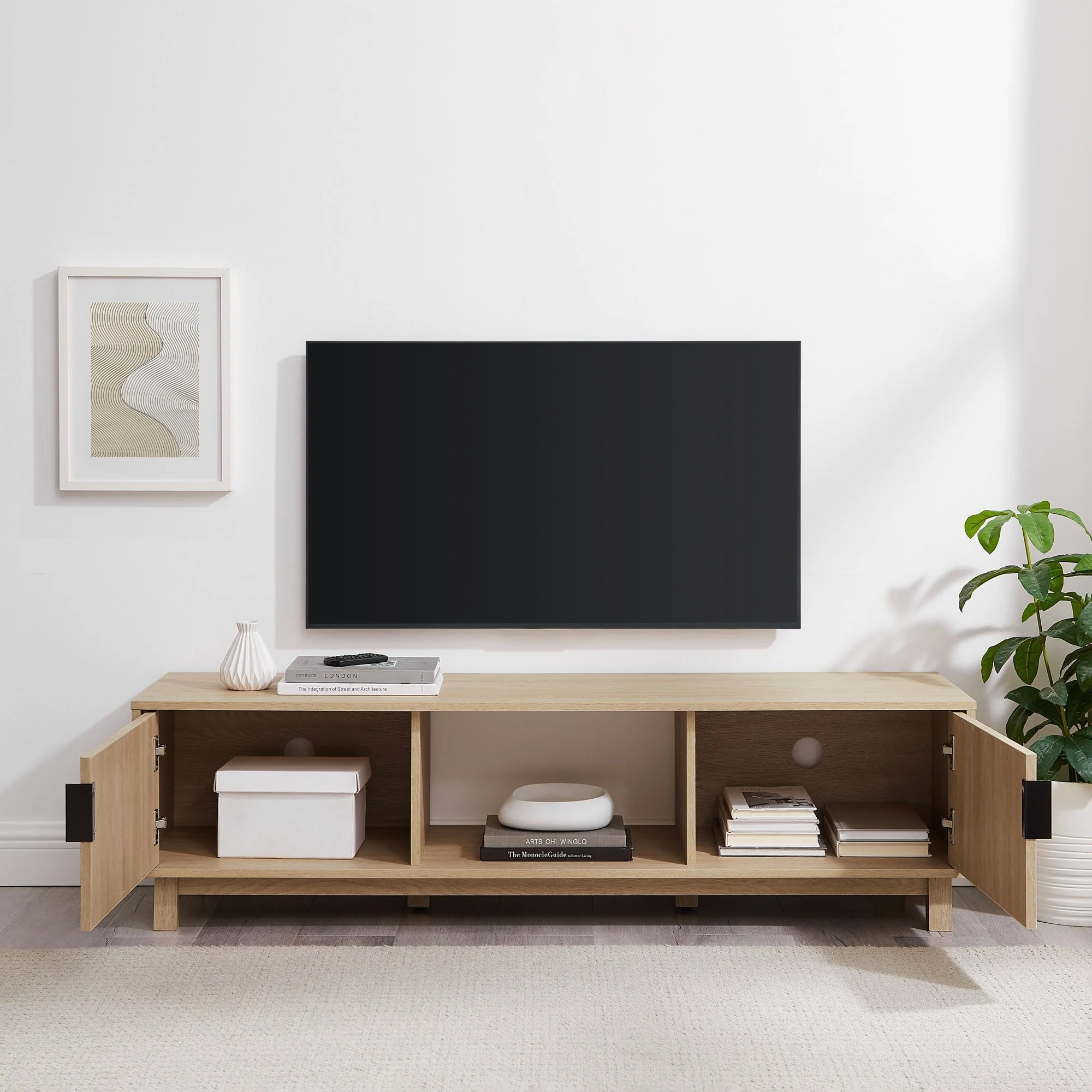 Reema Arundo Scandinavian Reeded TV Stand