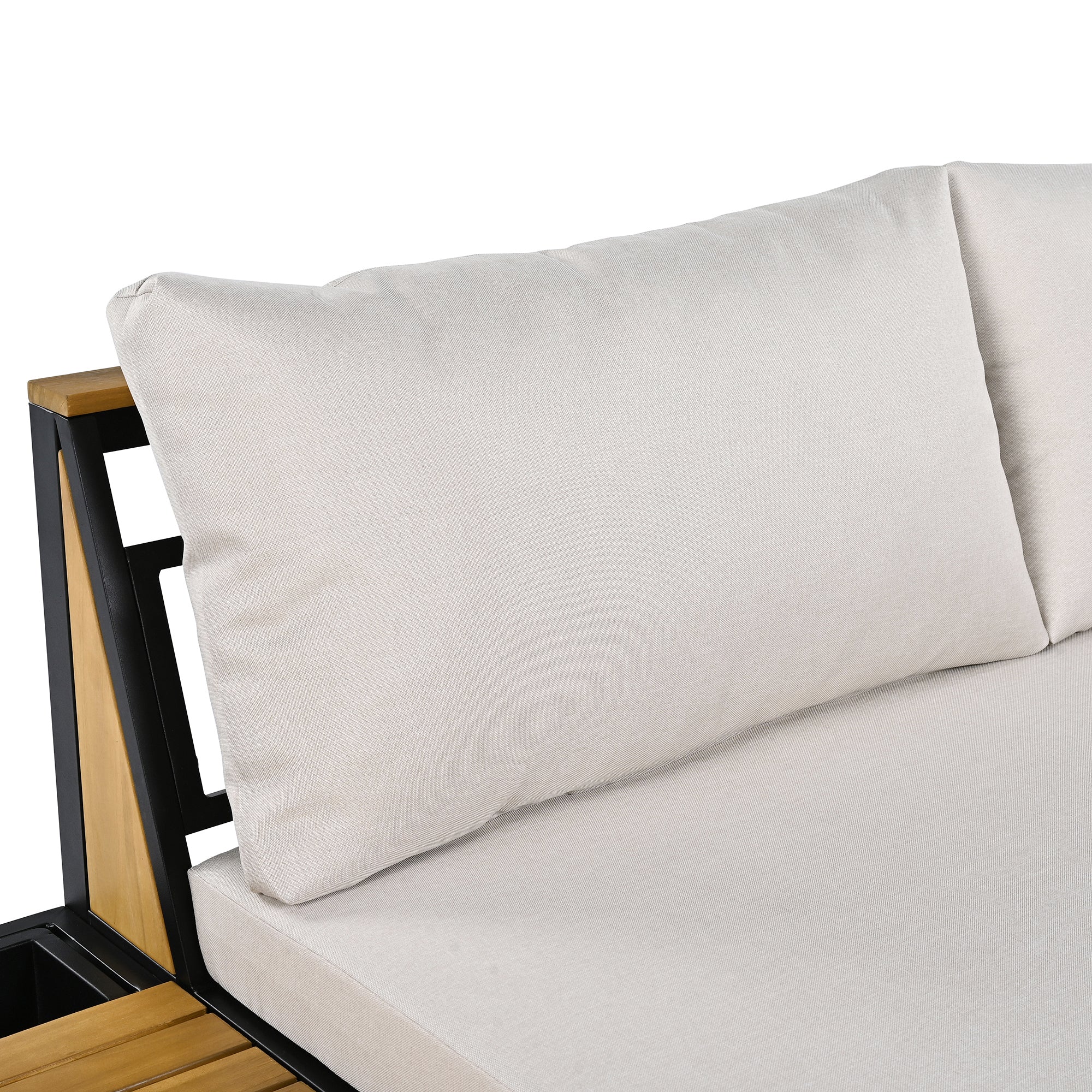 Walker Edison | 4 Pieces Outdoor Patio Sofa Sectional Set with Coffee and Side Tables