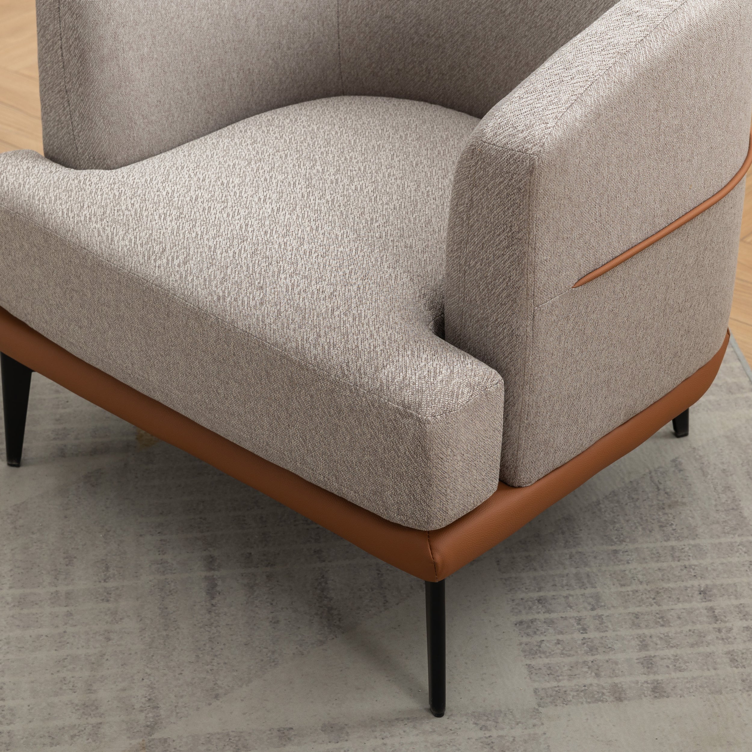 Walker Edison | Modern Two-tone Barrel Accent Chair