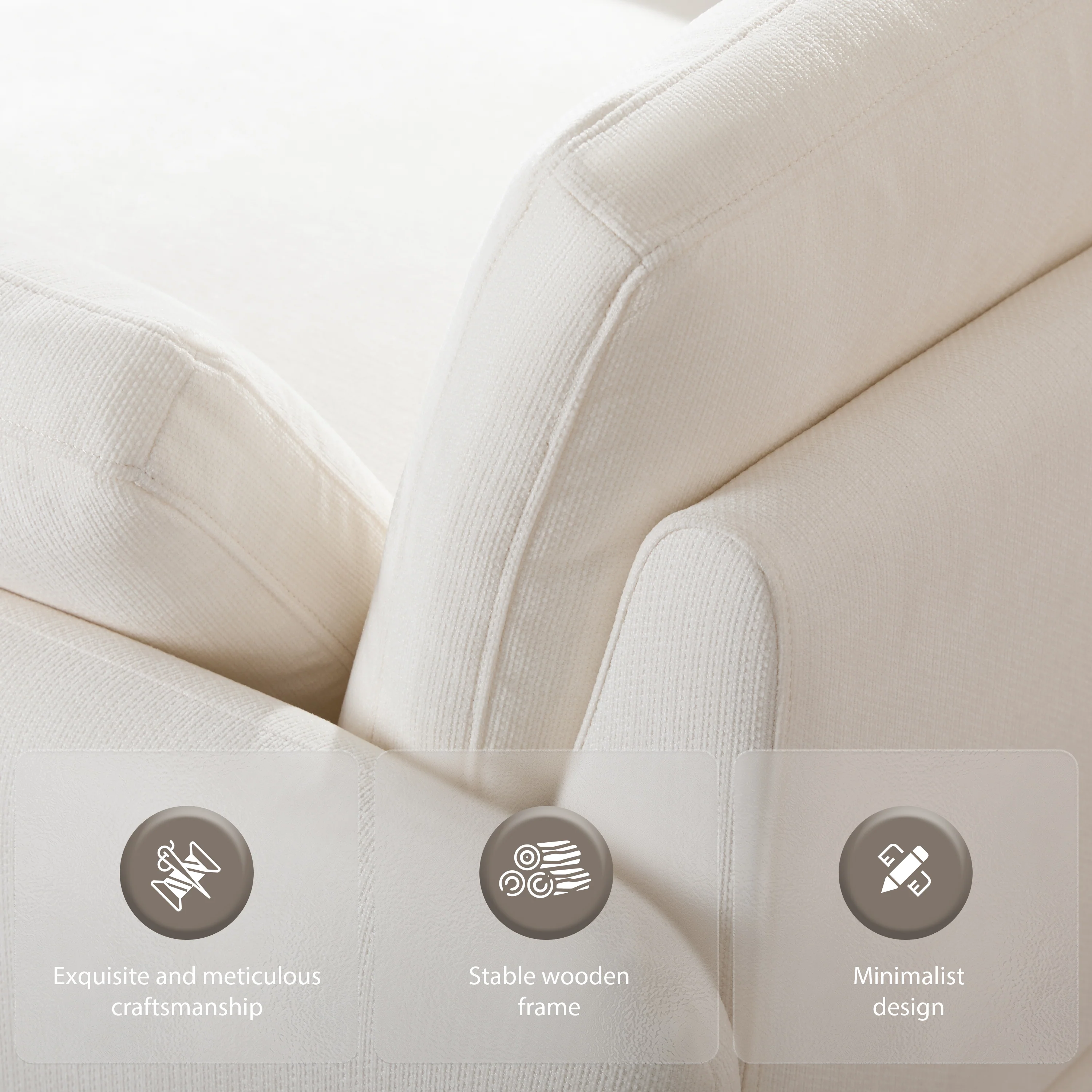 Walker Edison | Oversized Chenille Single Accent Chair