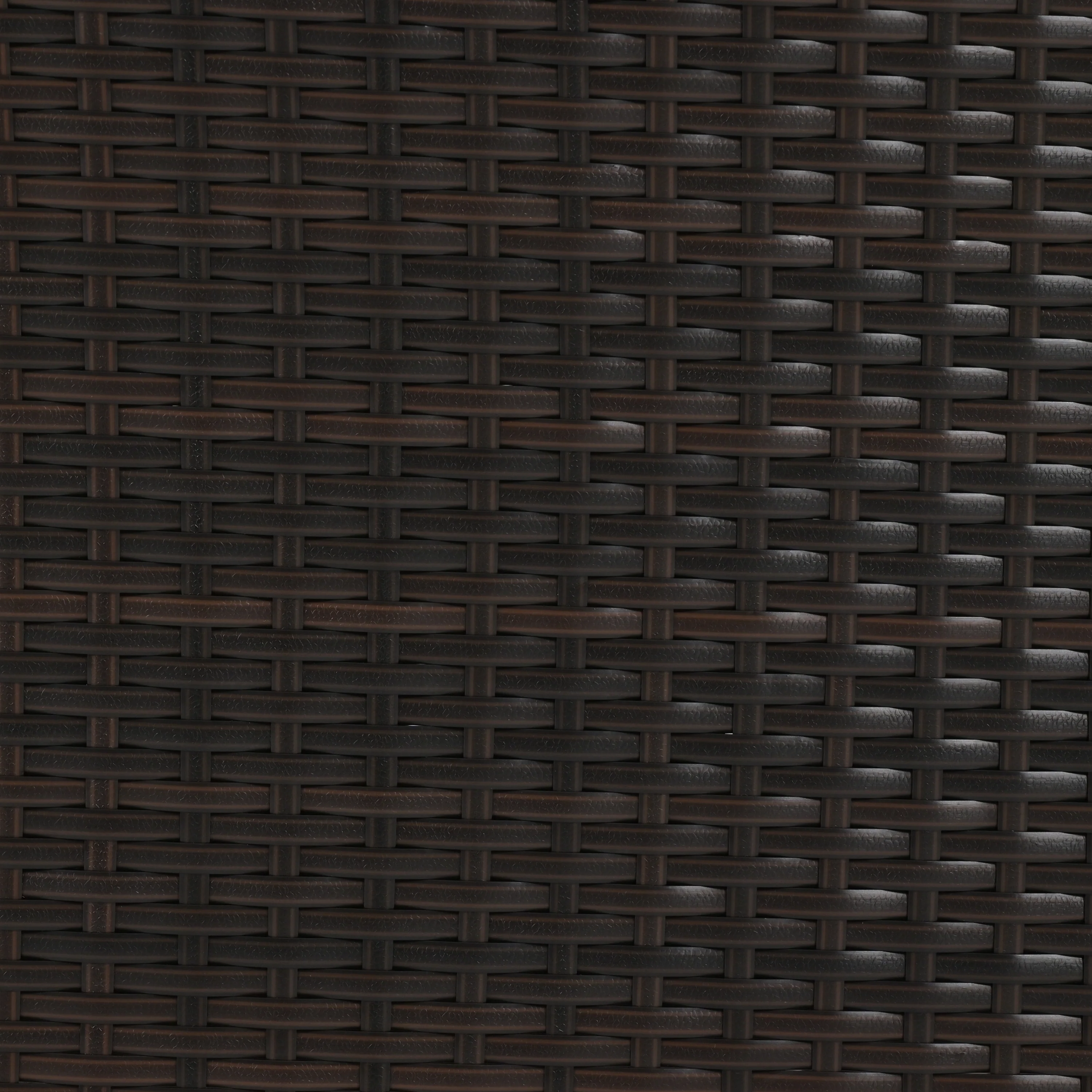 Walker Edison | 4-Piece Brown Rattan Outdoor Sofa Set with Table