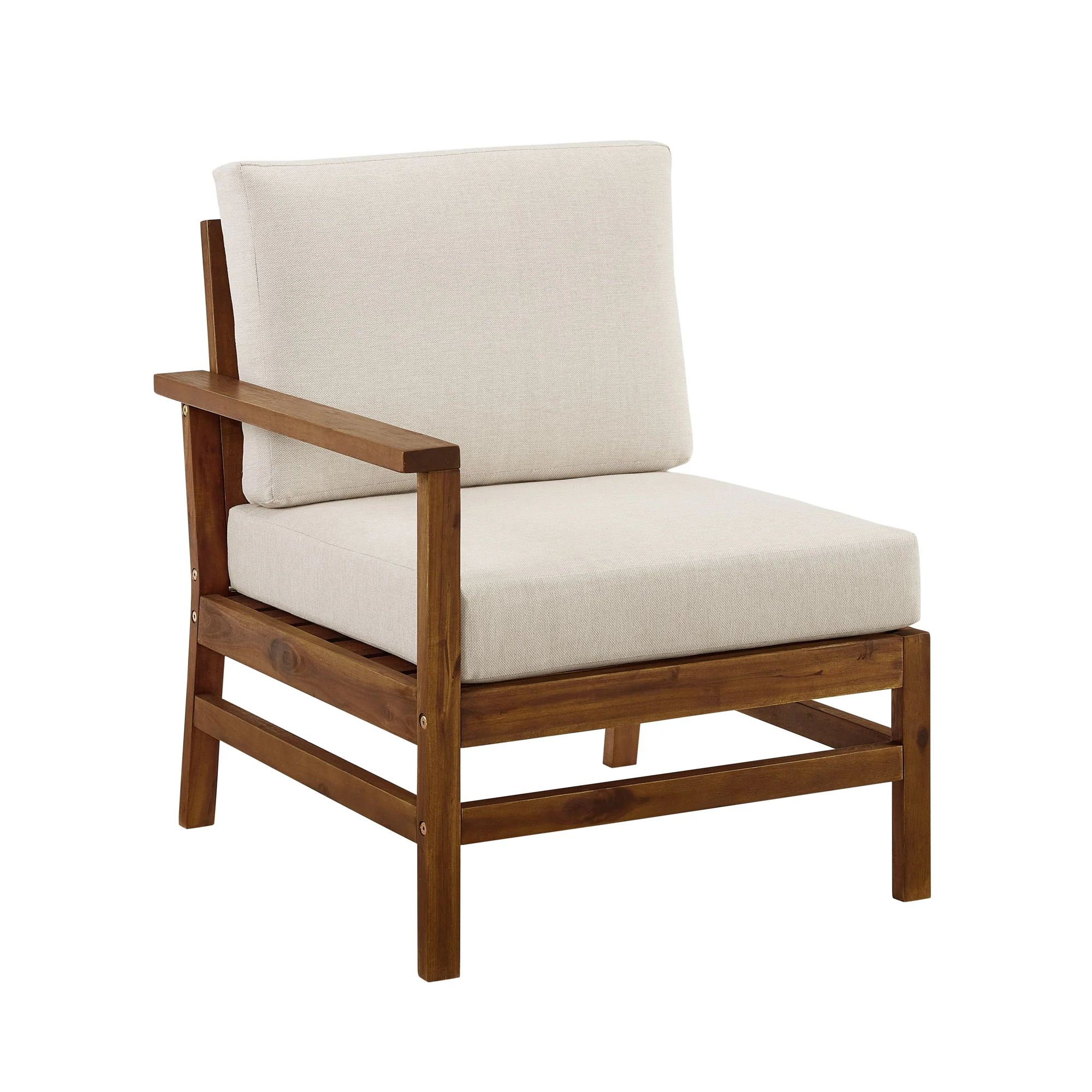 Vincent Acacia Wood Modular Chevron Sectional Seats