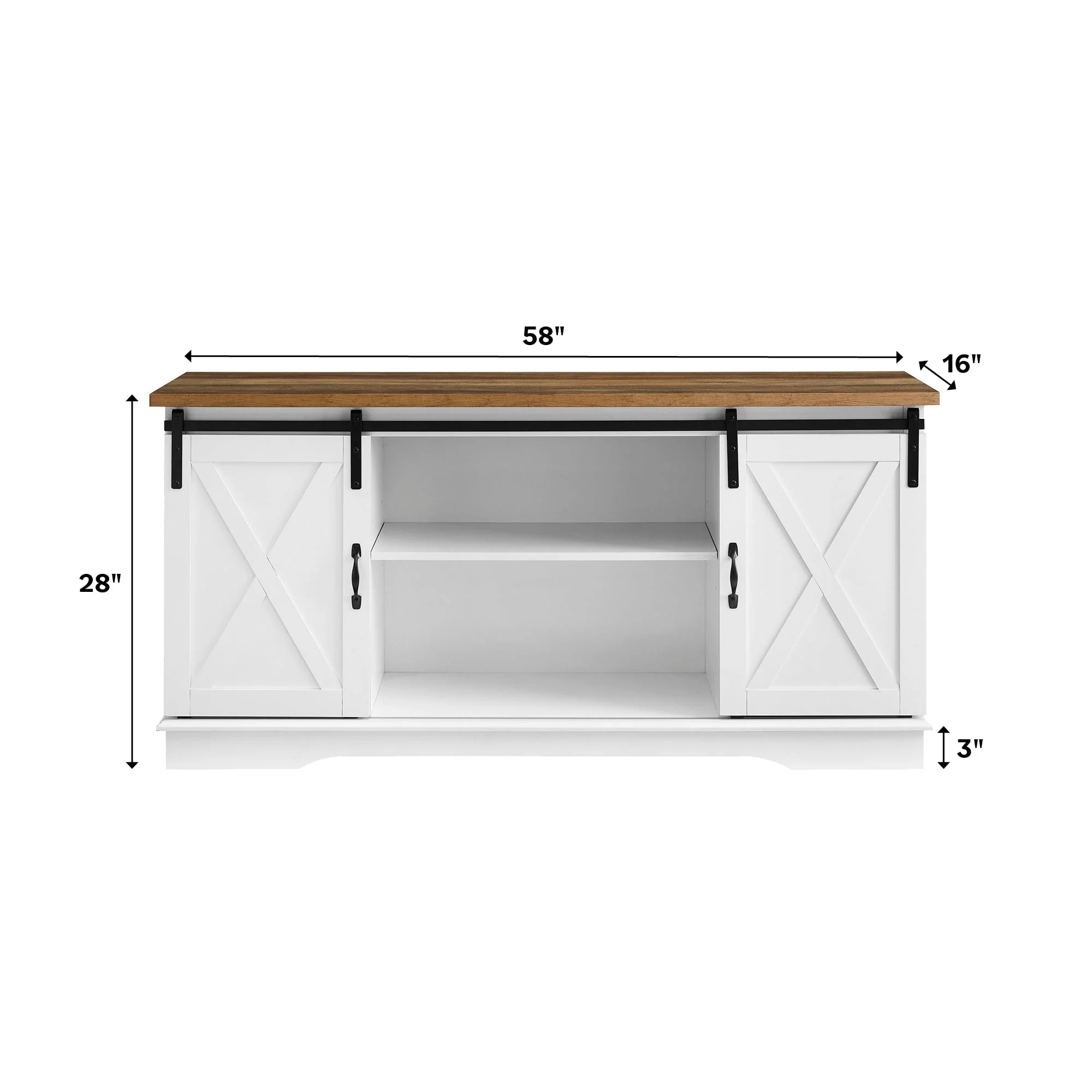 58 Sliding Barn Door TV Stand