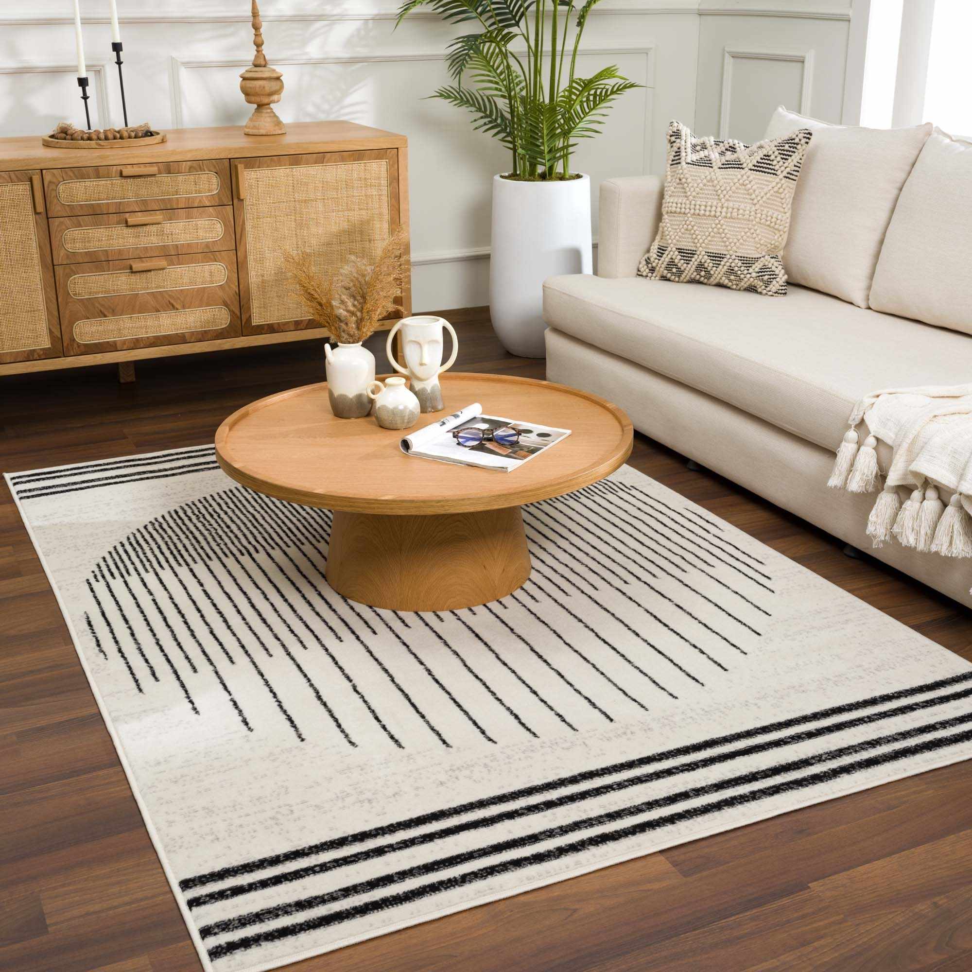 Boutique Rugs - Angus Black&White Geometric Area Rug