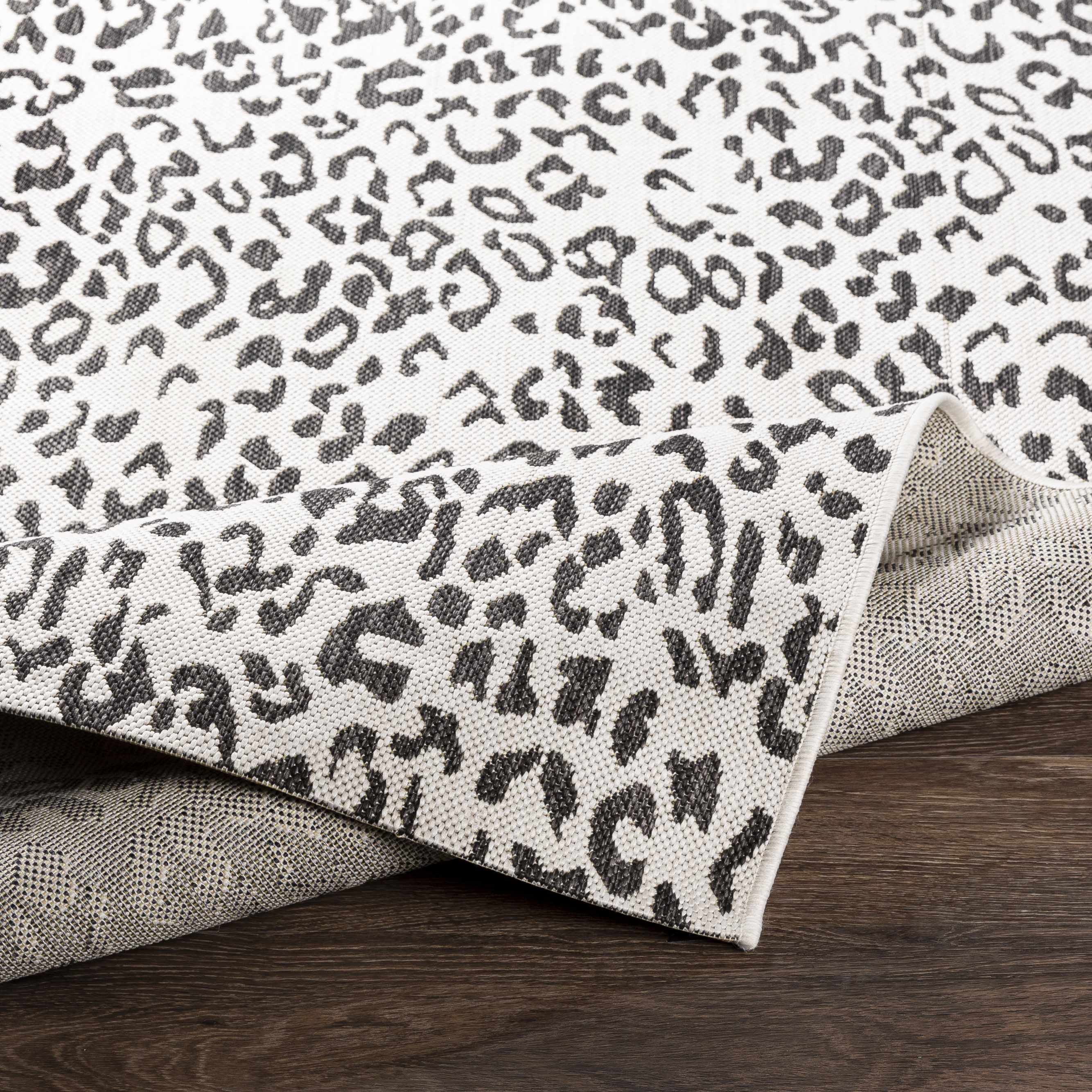Boutique Rugs - Alderbury White Leopard Print Rug