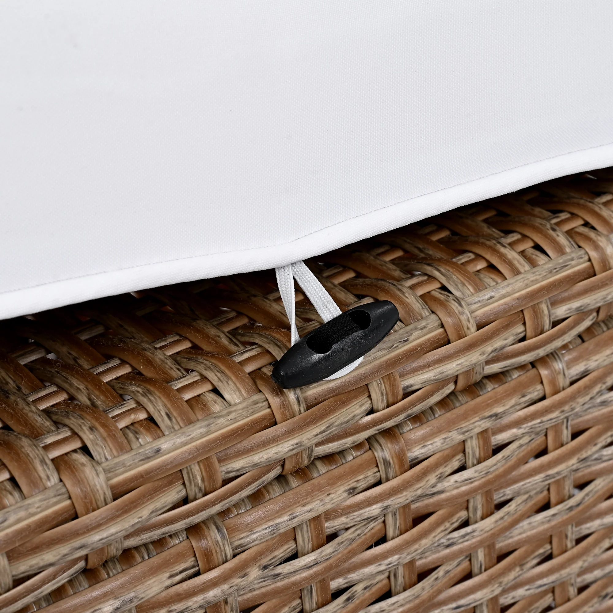 Walker Edison | Wicker Half Moon Outdoor 10-Piece Sectional Sofa Set with Storage